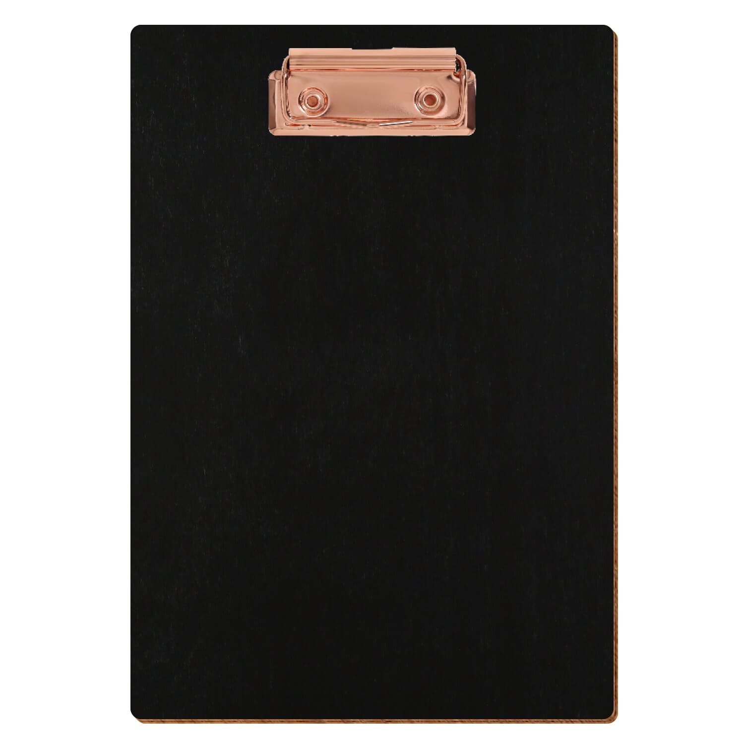 Klemmbrett Standardform Schwarz A5 hochkant Bügelklemme roségold