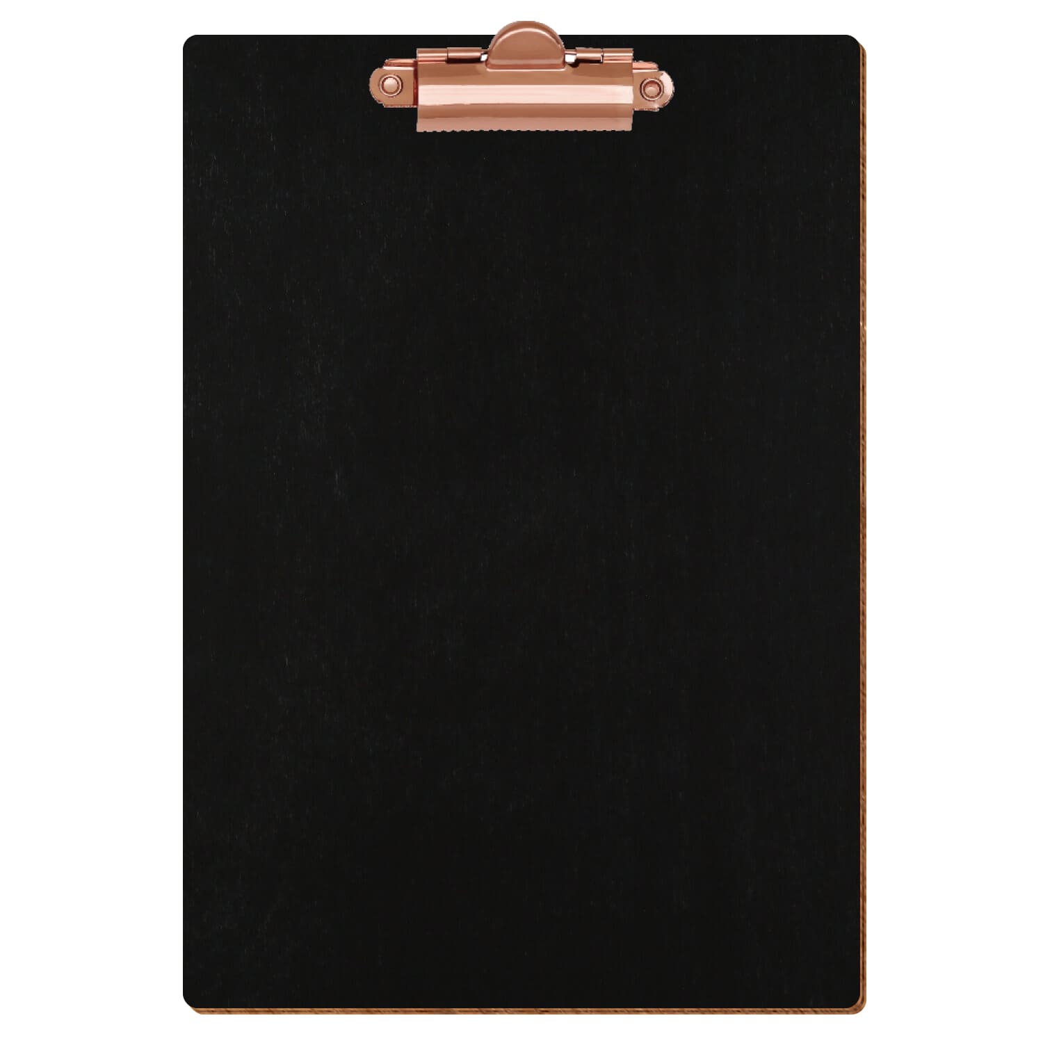 Klemmbrett Standardform Schwarz A5 hochkant Zahnklemme roségold