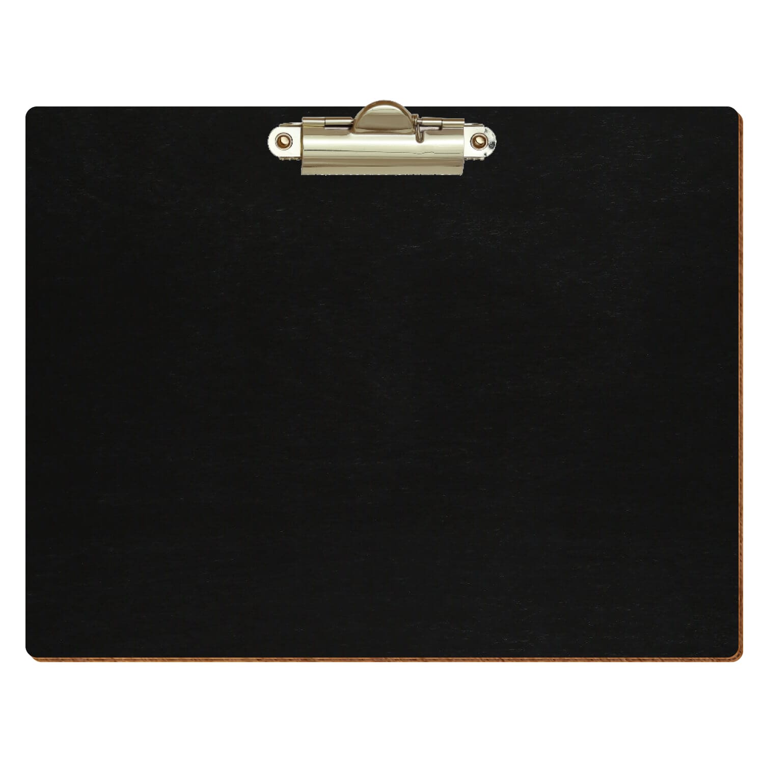 Klemmbrett Standardform Schwarz A5 querkant Zahnklemme gold