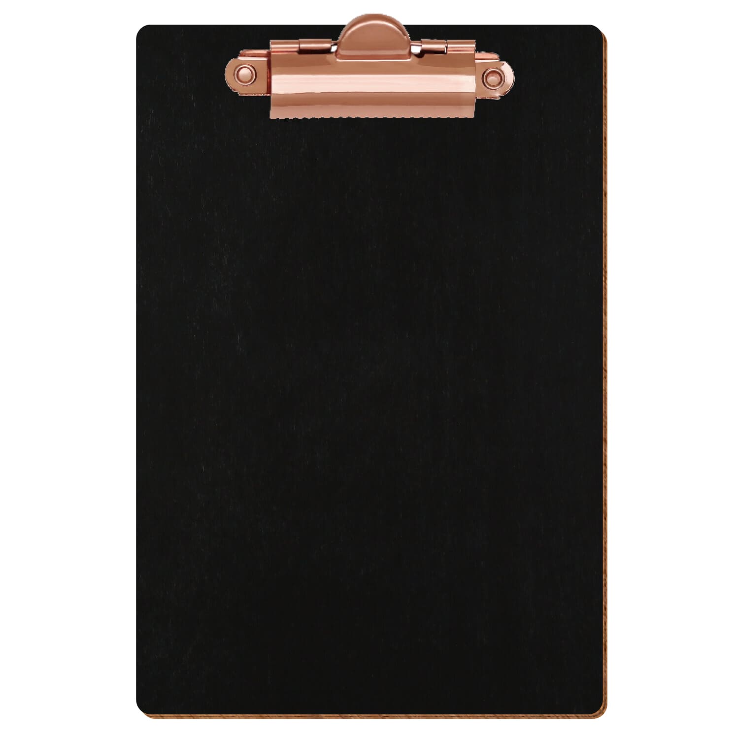 Klemmbrett Standardform Schwarz A6 hochkant Zahnklemme roségold