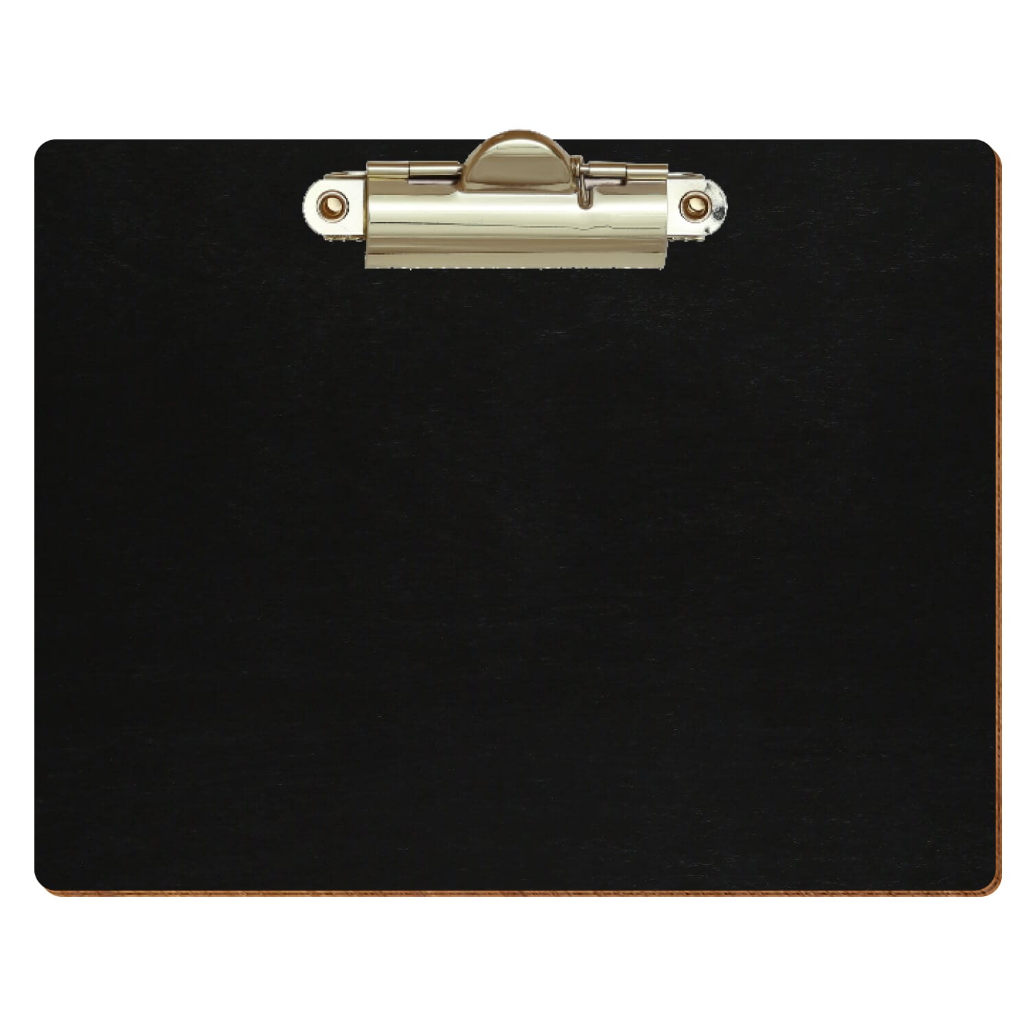 Klemmbrett Standardform Schwarz A6 querkant Zahnklemme gold