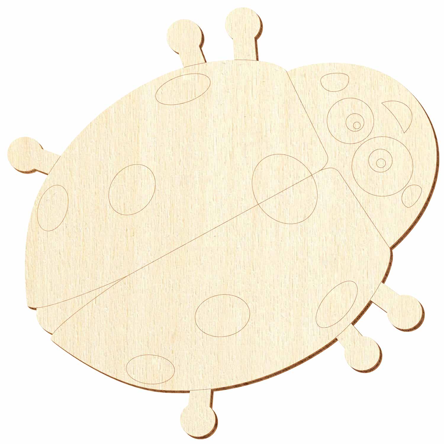 Marienkäfer V2 Holz Zuschnitt 3-50cm
