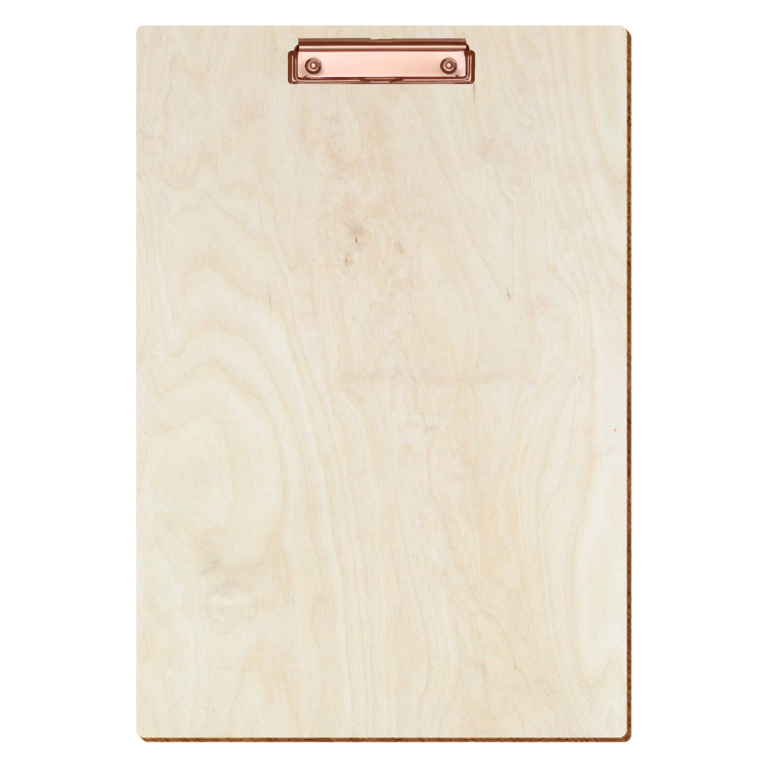 Klemmbrett Standardform Birke natur A3 hochkant Bügelklemme roségold