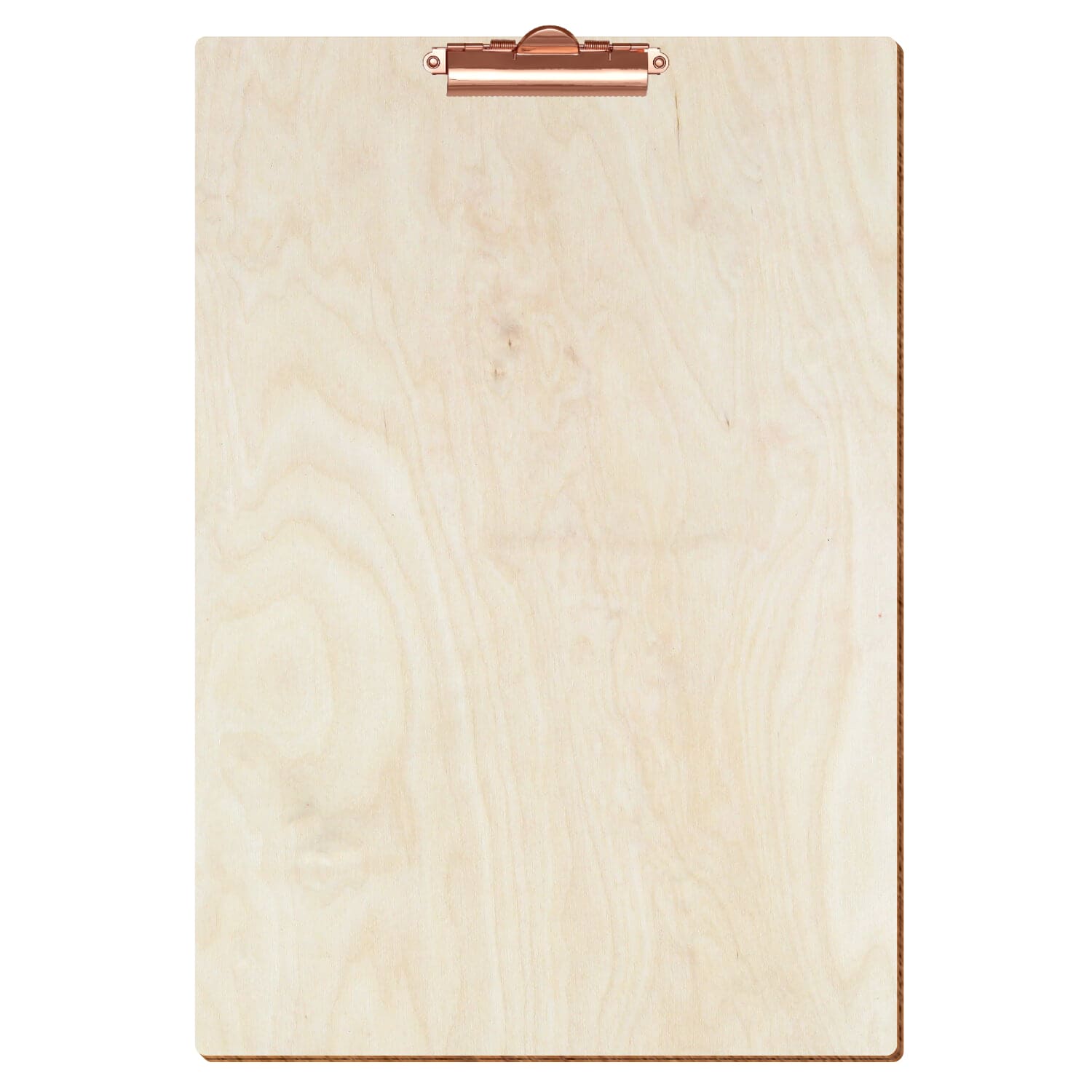 Klemmbrett Standardform Birke natur A3 hochkant Zahnklemme roségold