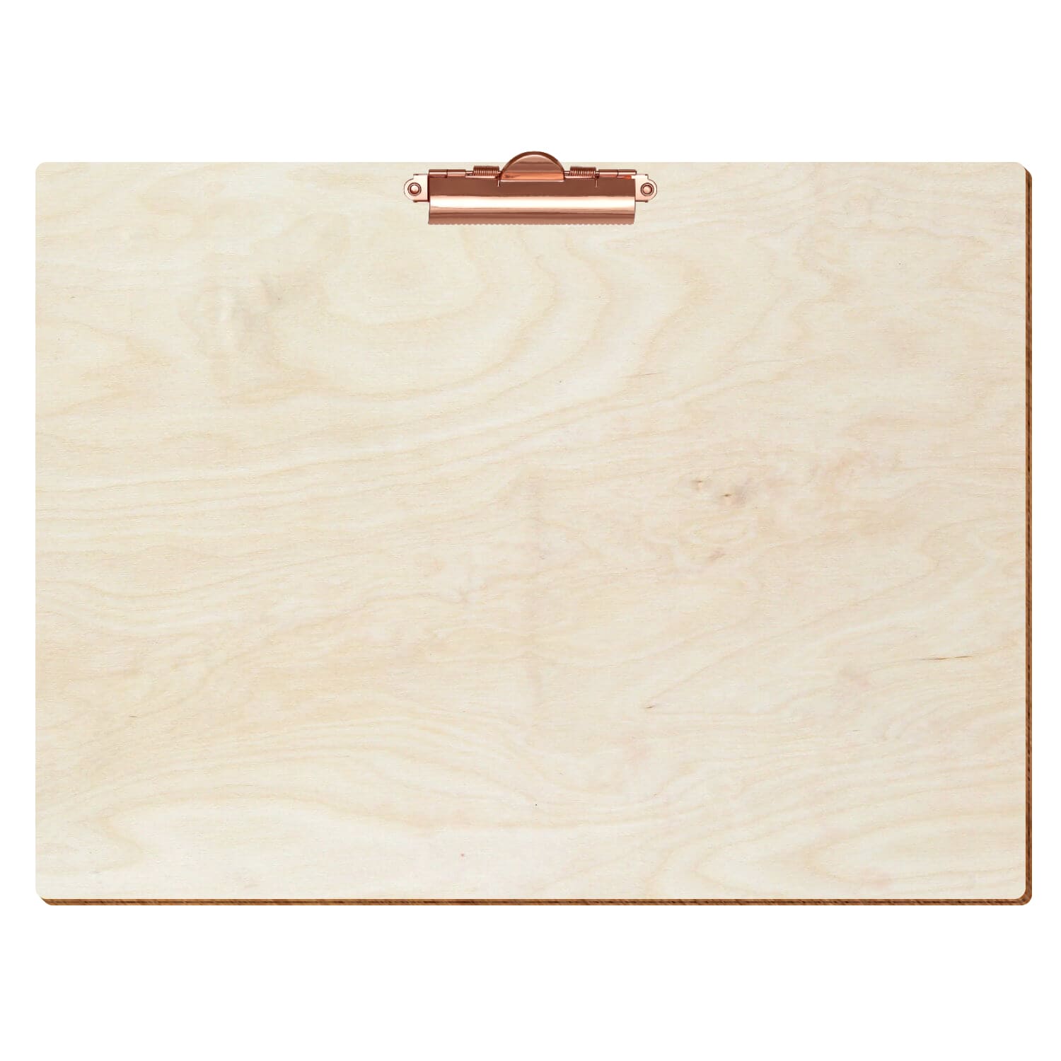 Klemmbrett Standardform Birke natur A3 querkant Zahnklemme roségold