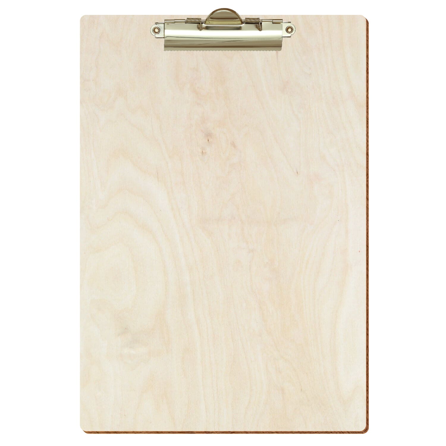 Klemmbrett Standardform Birke natur A4 hochkant Zahnklemme gold