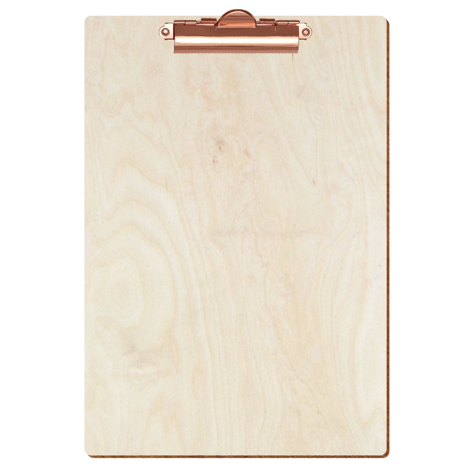 Klemmbrett Standardform Birke natur A4 hochkant Zahnklemme roségold