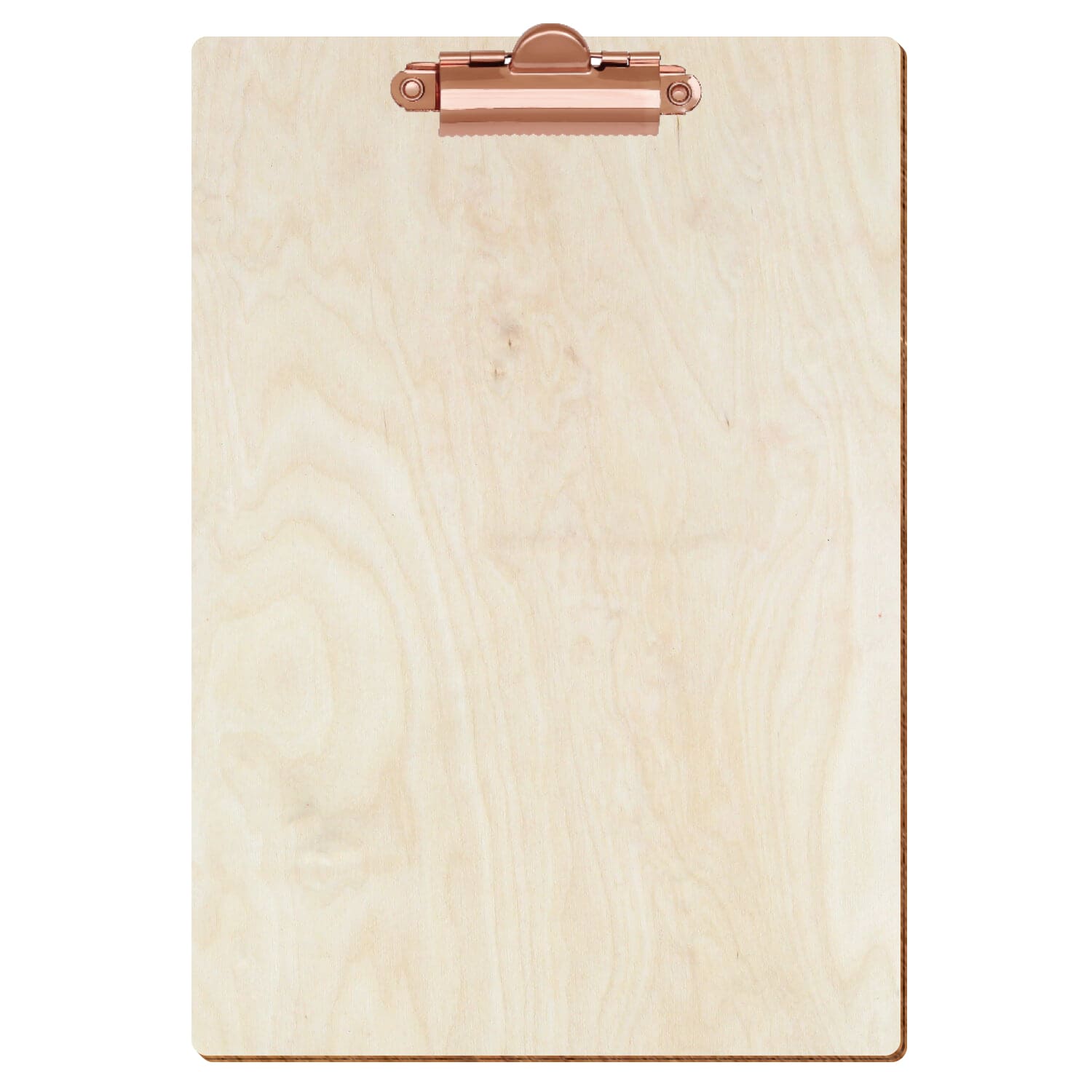 Klemmbrett Standardform Birke natur A5 hochkant Zahnklemme roségold