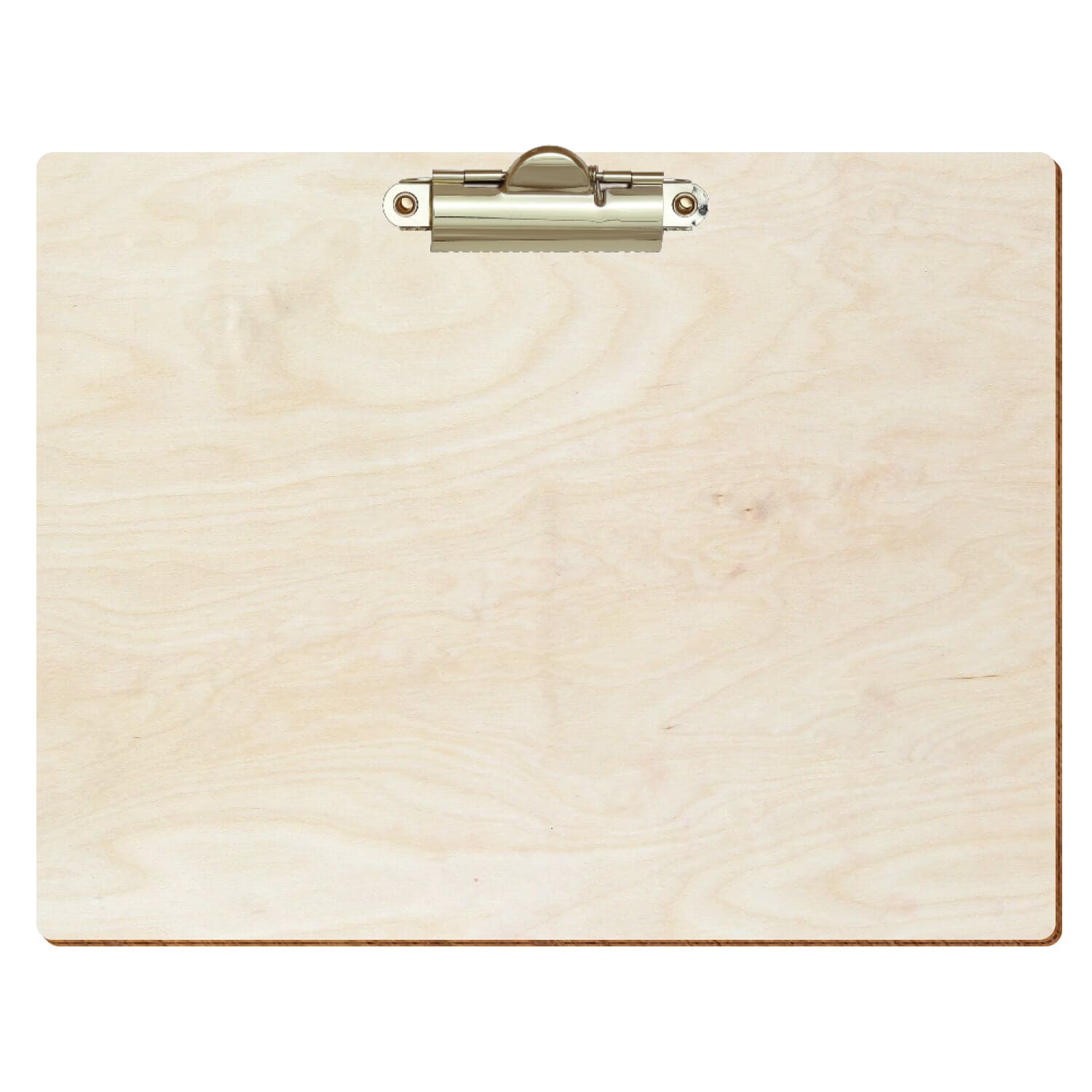Klemmbrett Standardform Birke natur A5 querkant Zahnklemme gold