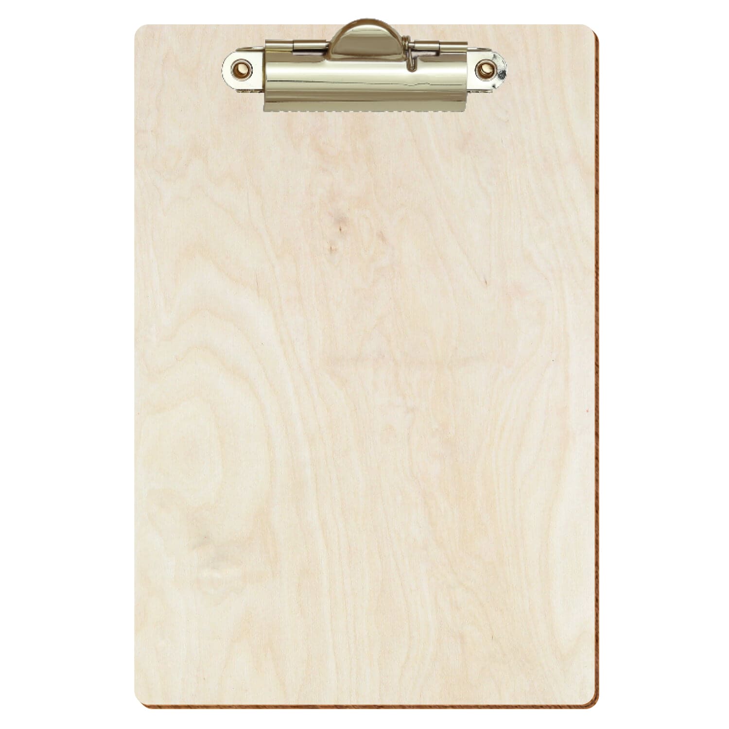 Klemmbrett Standardform Birke natur A6 hochkant Zahnklemme gold