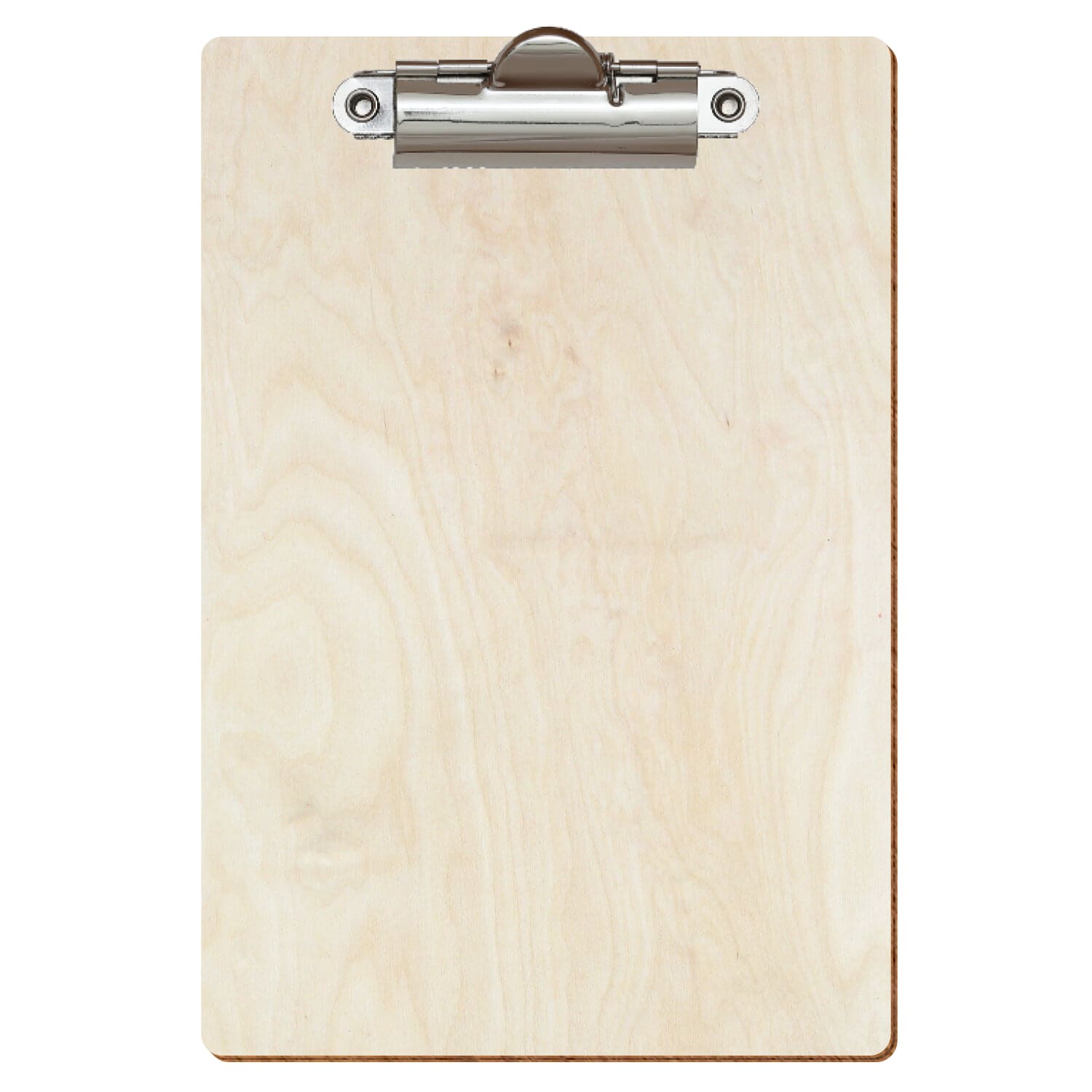 Klemmbrett Standardform Birke natur A6 hochkant Zahnklemme silber