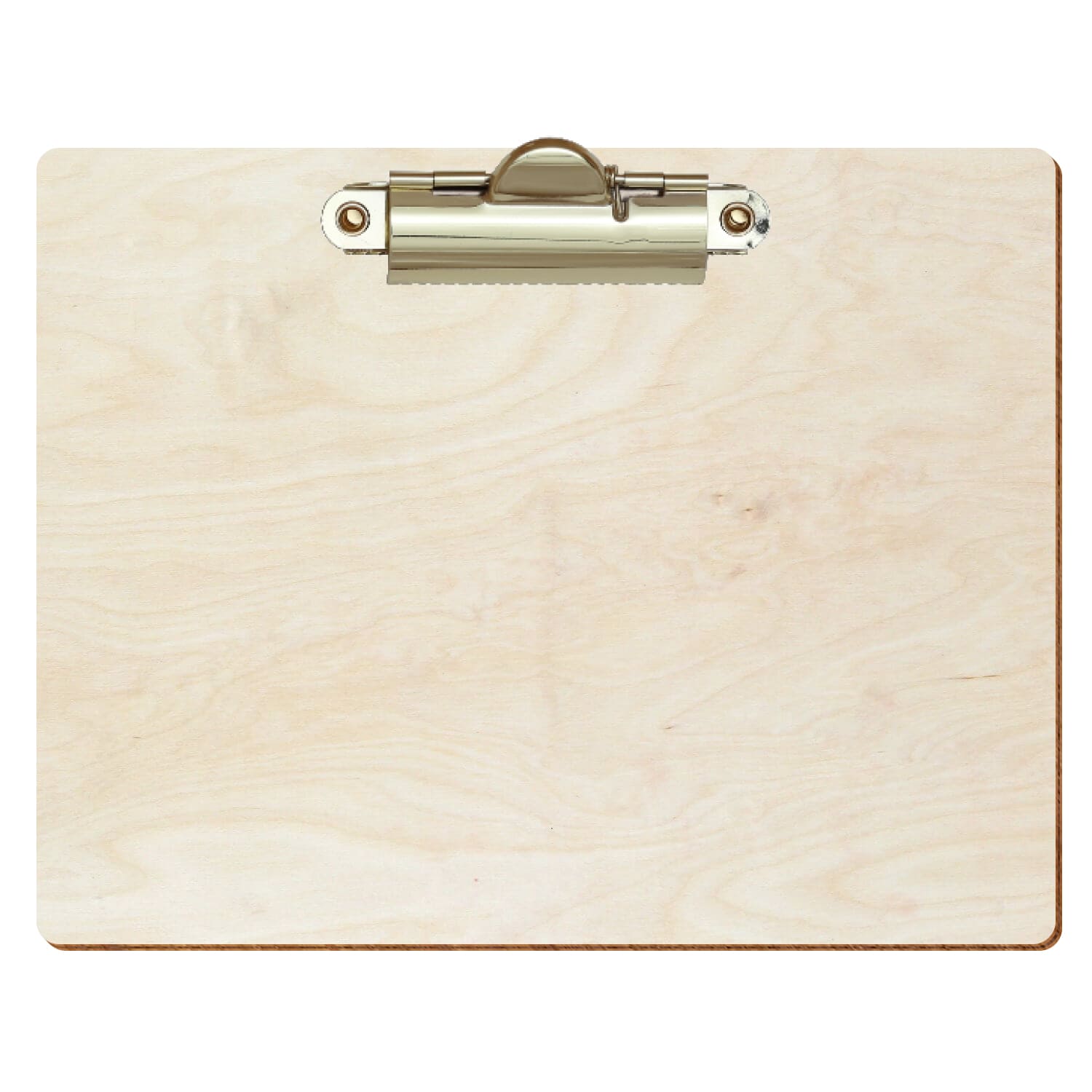 Klemmbrett Standardform Birke natur A6 querkant Zahnklemme gold
