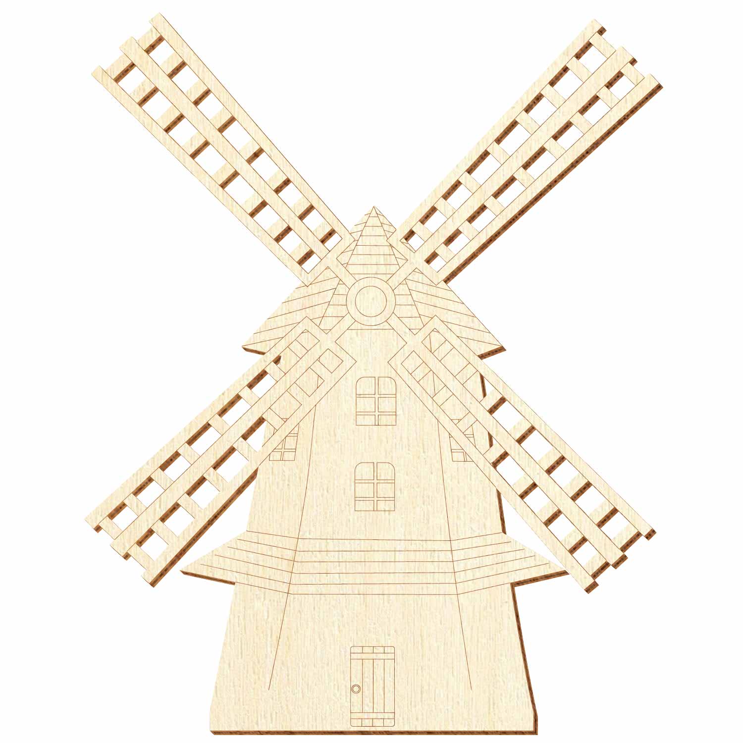 Windmühle Holz Zuschnitt 5-50cm