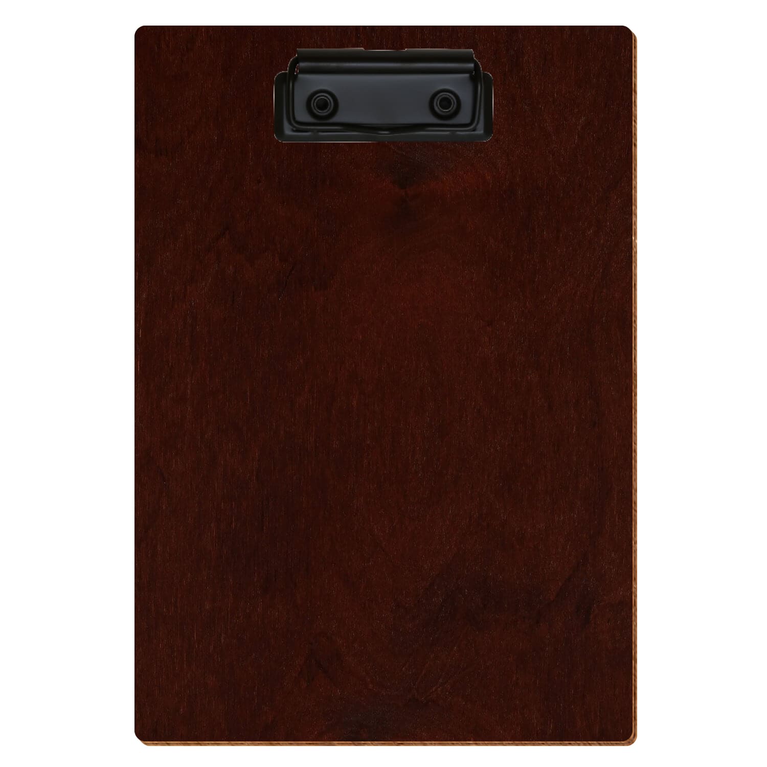 Klemmbrett Standardform Nussbaum dunkel A5 hochkant Bügelklemme schwarz