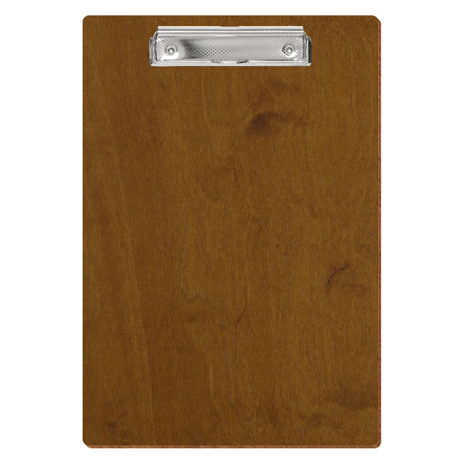 Klemmbrett Standardform Teak A4 hochkant Bügelklemme silber carbon