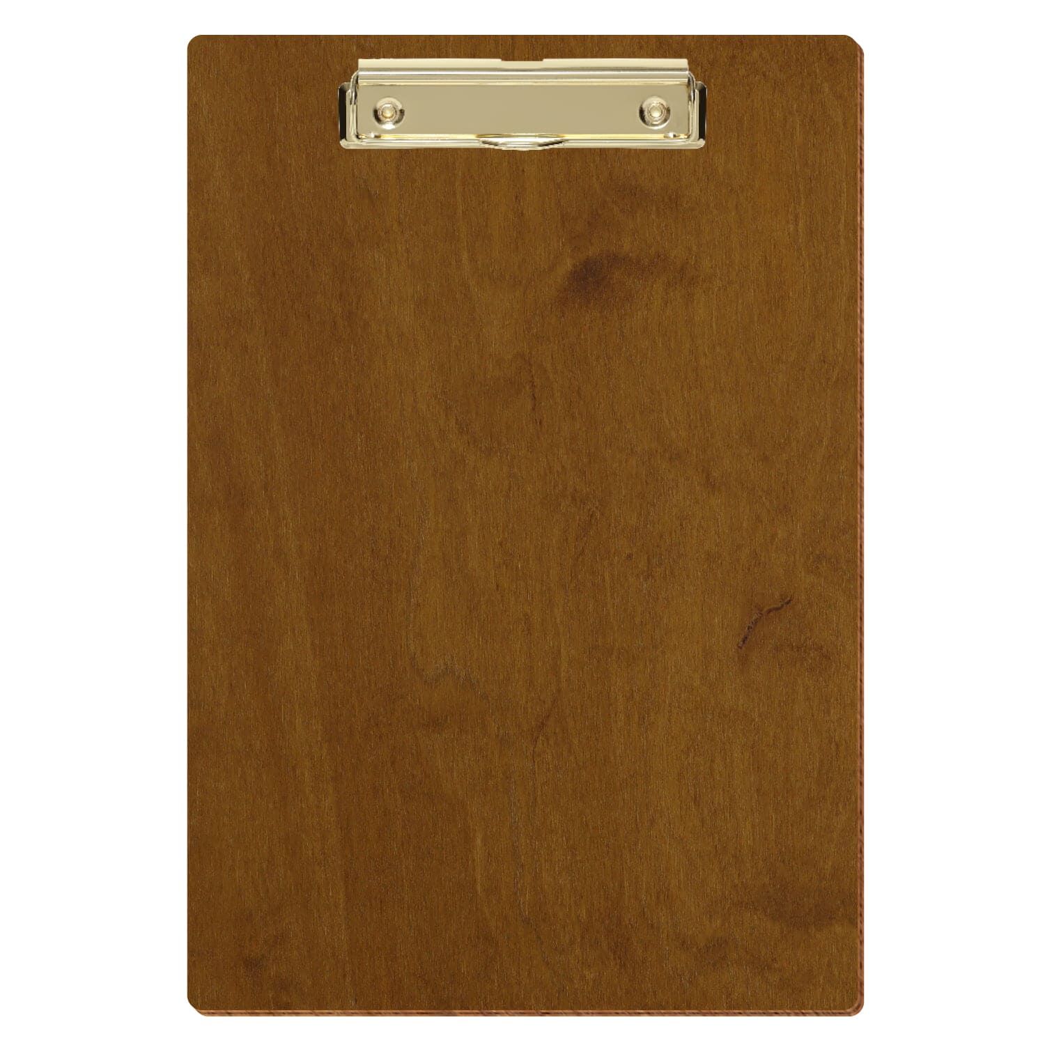 Klemmbrett Standardform Teak A4 hochkant Bügelklemme gold