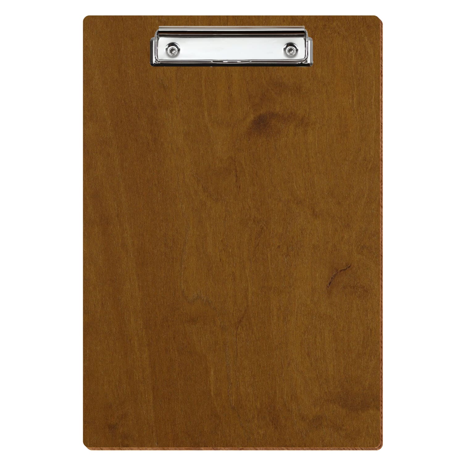 Klemmbrett Standardform Teak A4 hochkant Bügelklemme silber