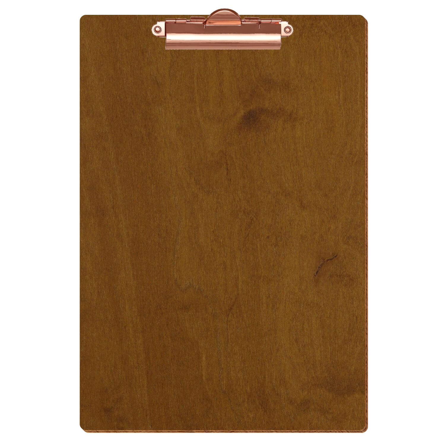 Klemmbrett Standardform Teak A4 hochkant Zahnklemme roségold