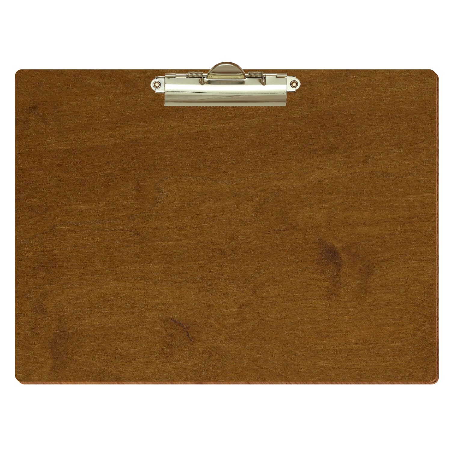 Klemmbrett Standardform Teak A4 querkant Zahnklemme gold
