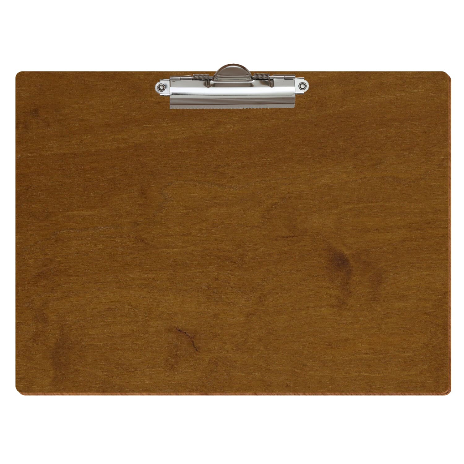 Klemmbrett Standardform Teak A4 querkant Zahnklemme silber