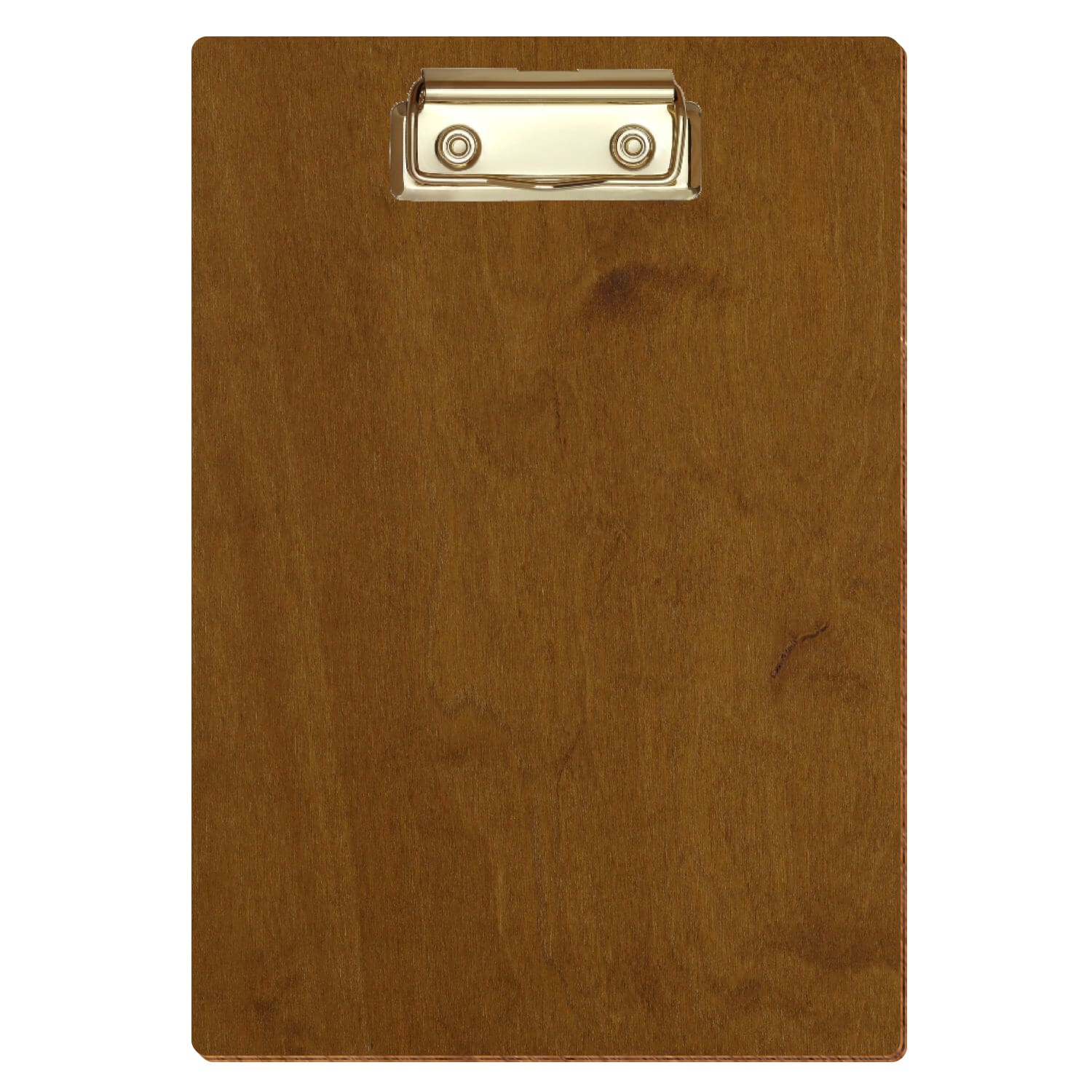 Klemmbrett Standardform Teak A5 hochkant Bügelklemme gold