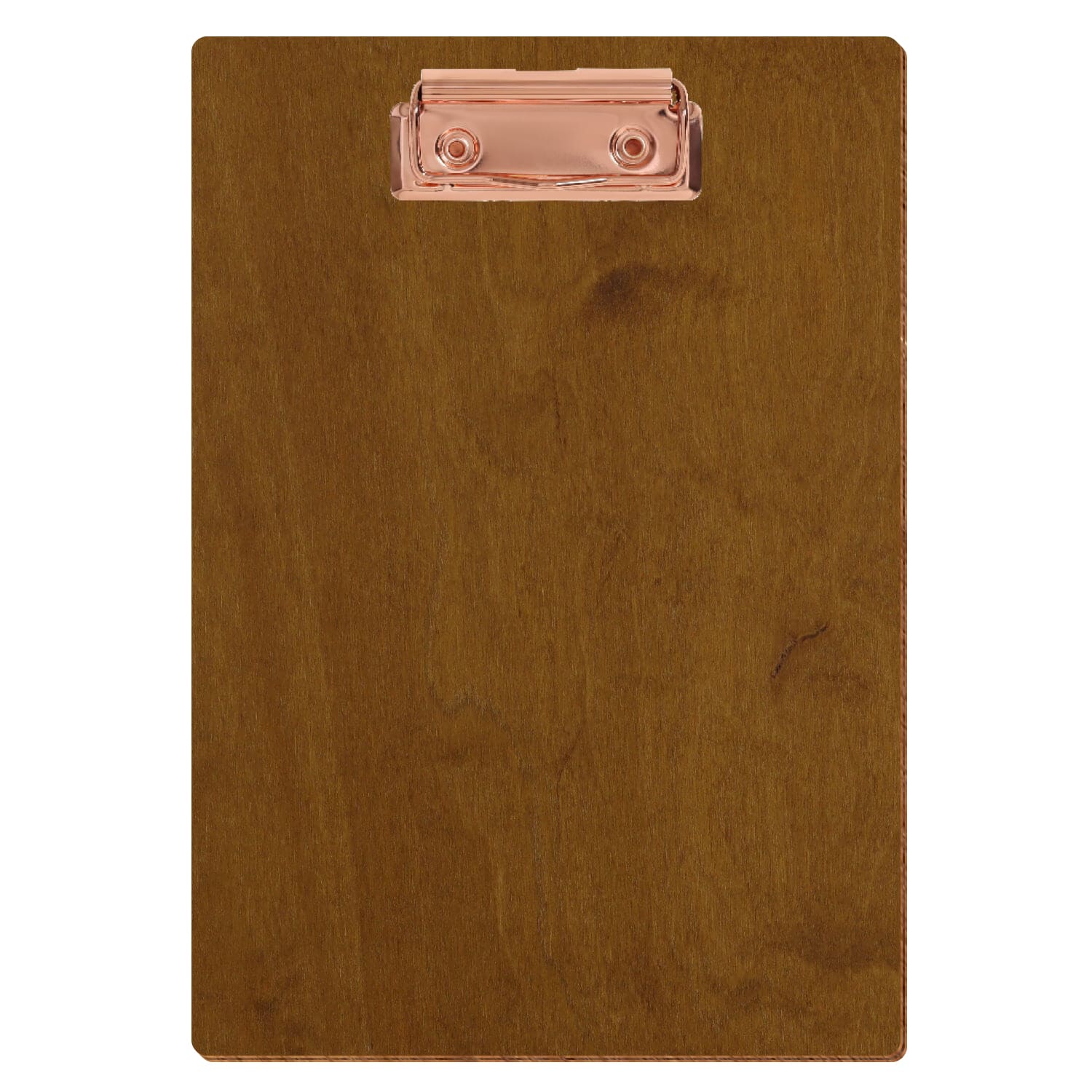 Klemmbrett Standardform Teak A5 hochkant Bügelklemme roségold