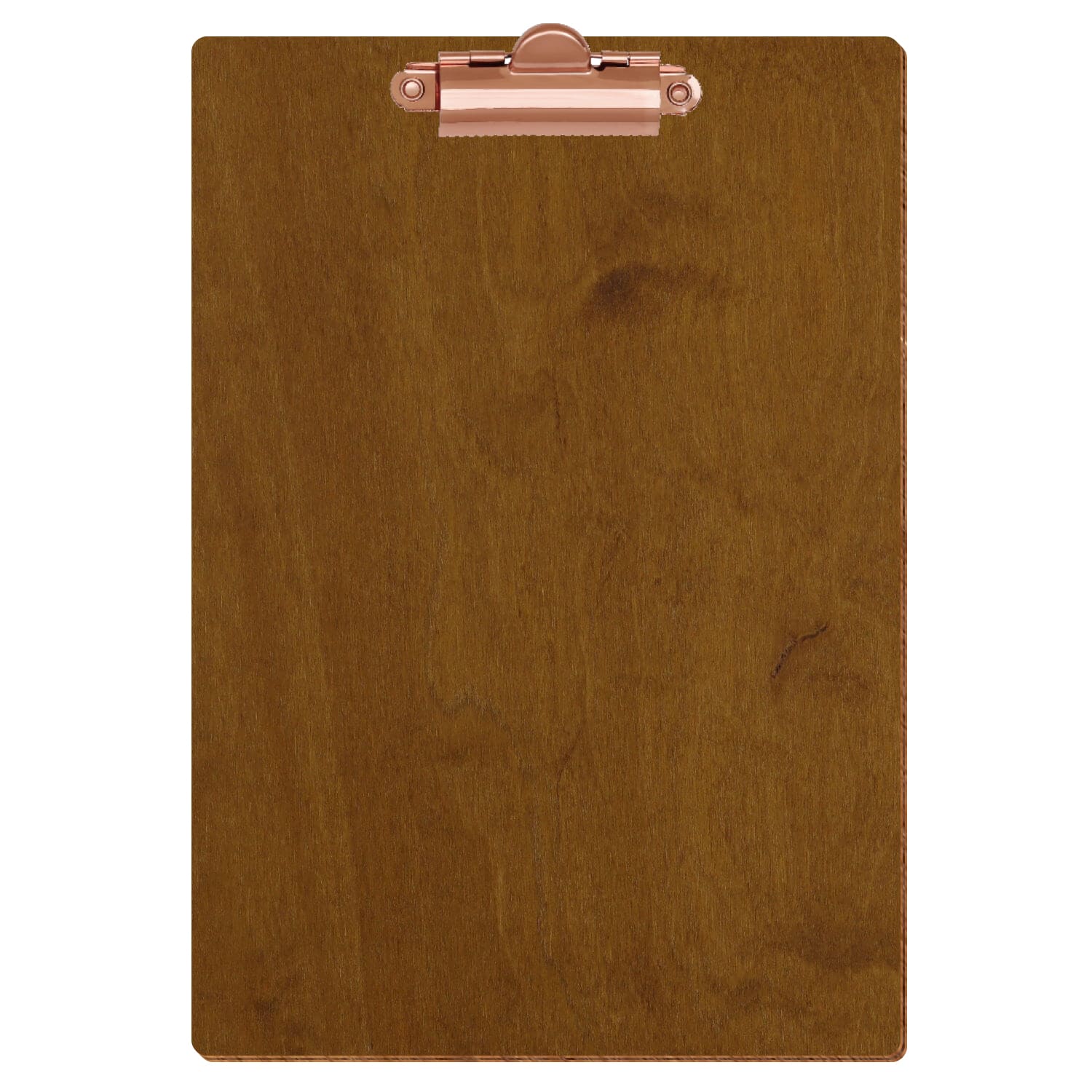 Klemmbrett Standardform Teak A5 hochkant Zahnklemme roségold