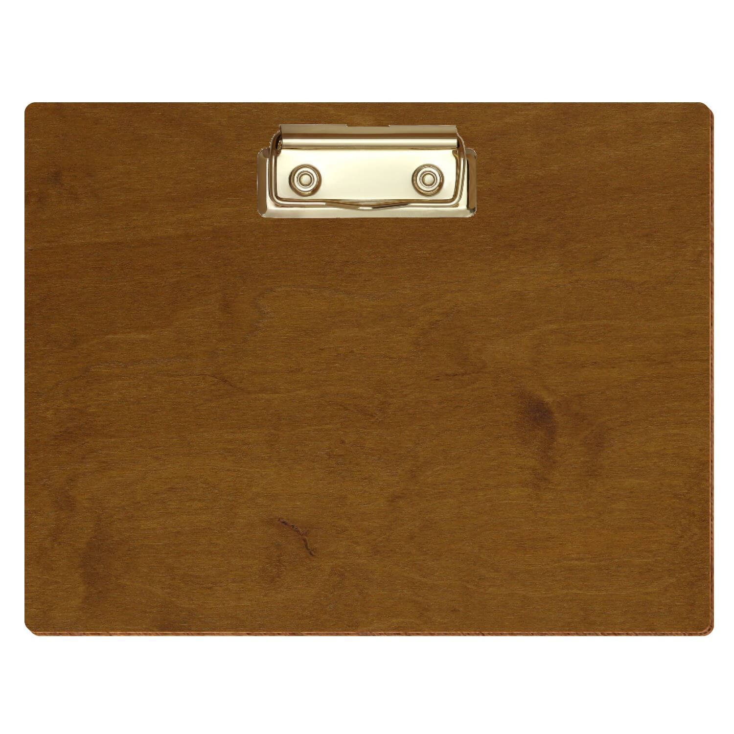 Klemmbrett Standardform Teak A5 querkant Bügelklemme gold