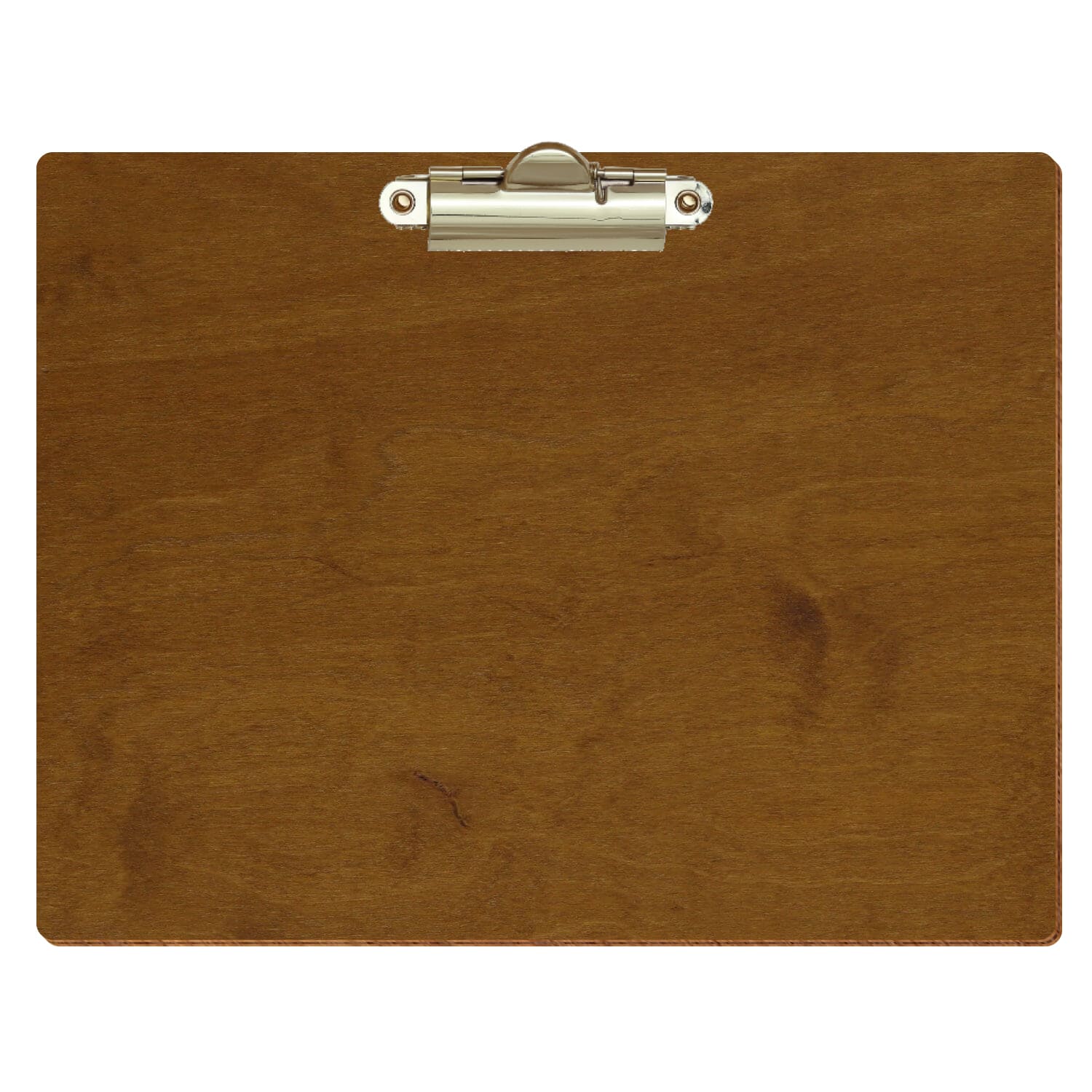 Klemmbrett Standardform Teak A5 querkant Zahnklemme gold