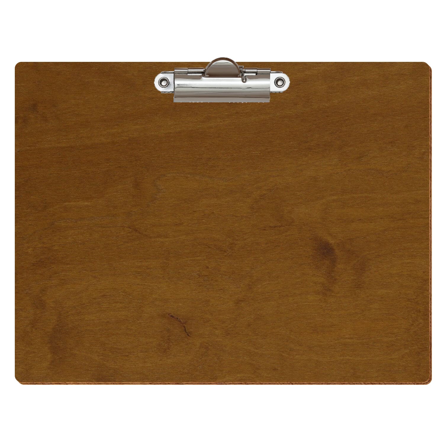 Klemmbrett Standardform Teak A5 querkant Zahnklemme silber