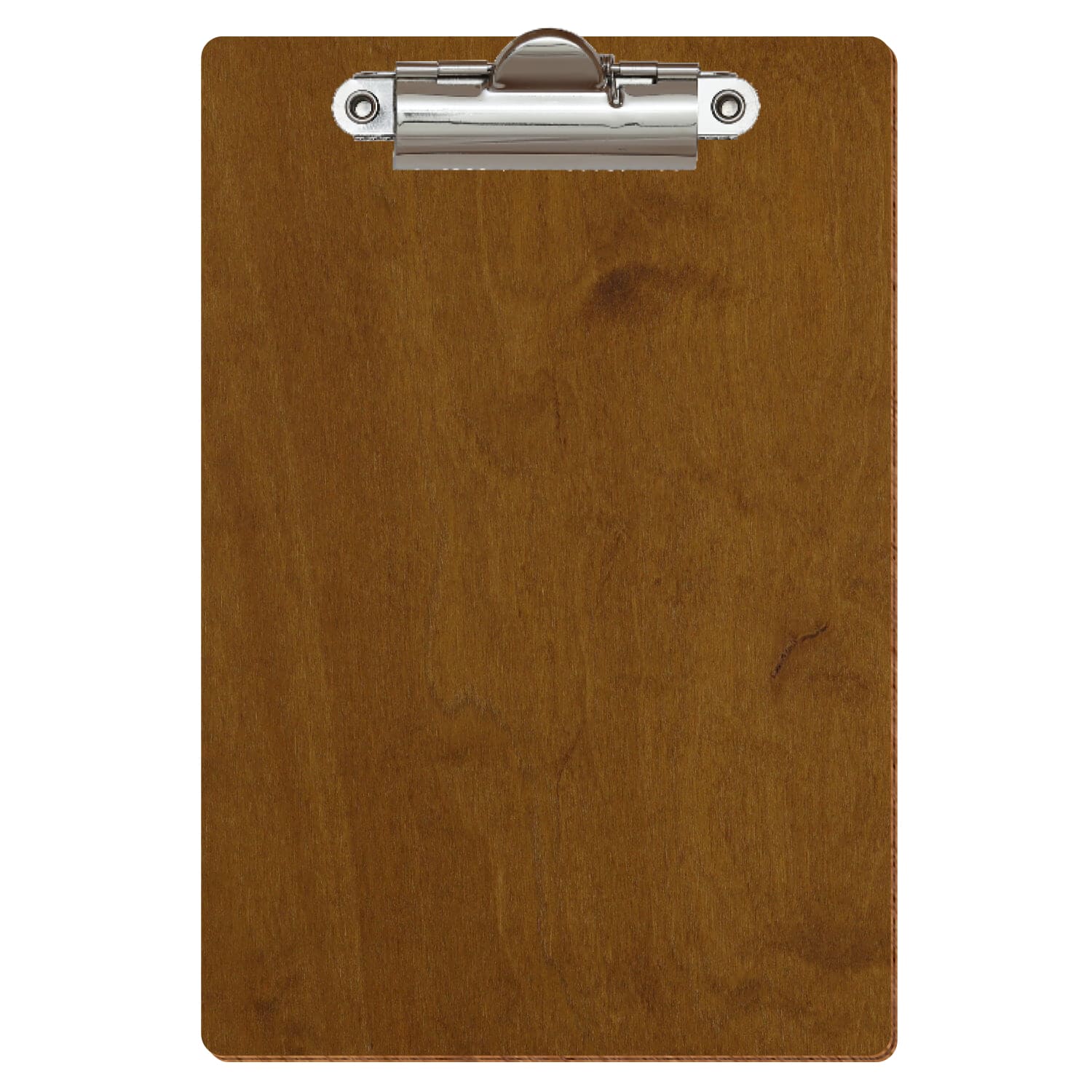 Klemmbrett Standardform Teak A6 hochkant Zahnklemme silber