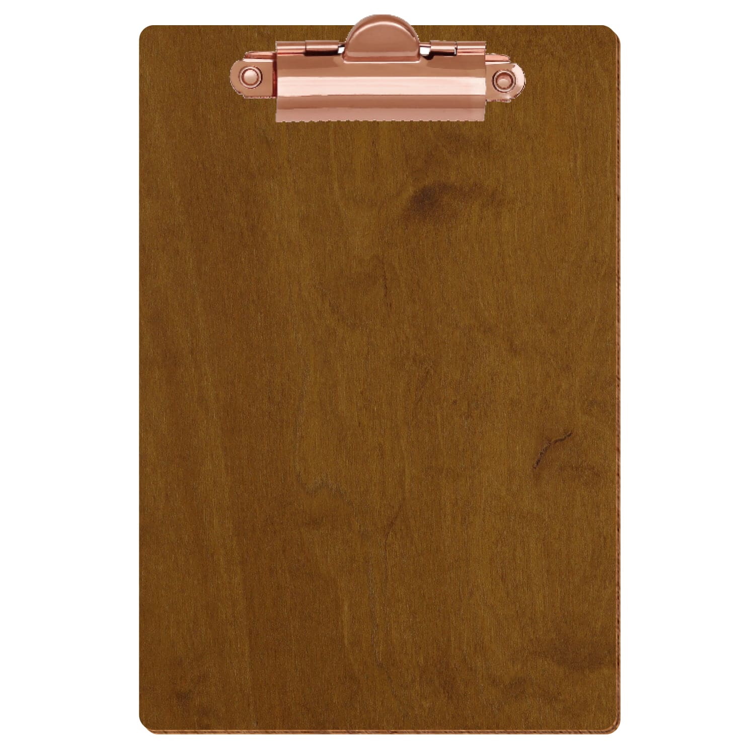 Klemmbrett Standardform Teak A6 hochkant Zahnklemme roségold