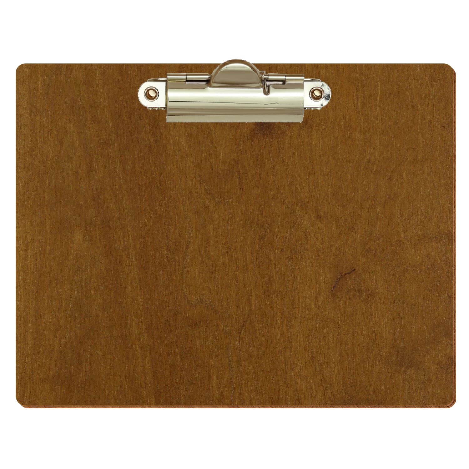 Klemmbrett Standardform Teak A6 querkant Zahnklemme gold