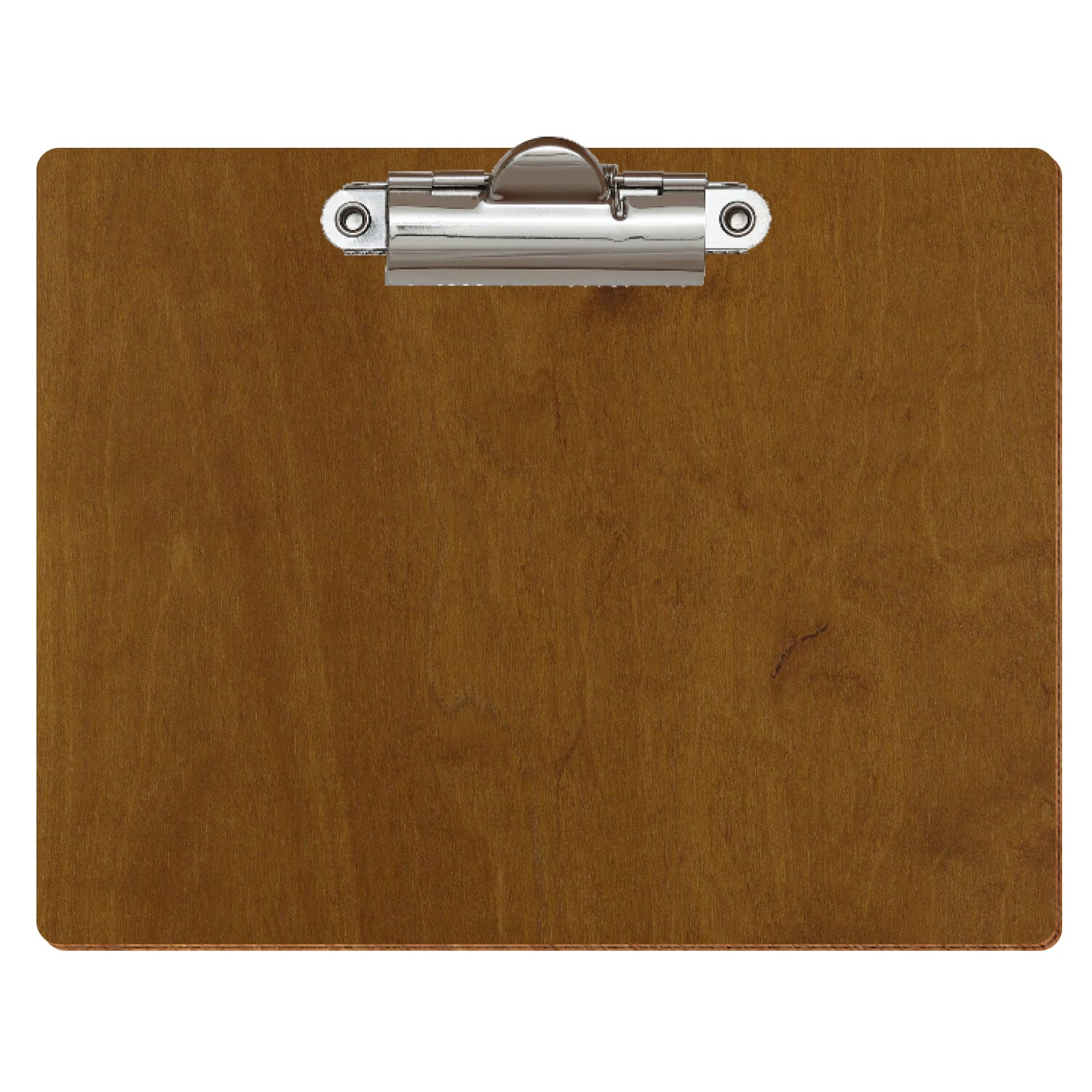 Klemmbrett Standardform Teak A6 querkant Zahnklemme silber