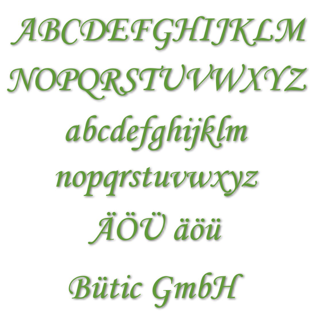 PLEXIGLAS® Buchstaben MT grün