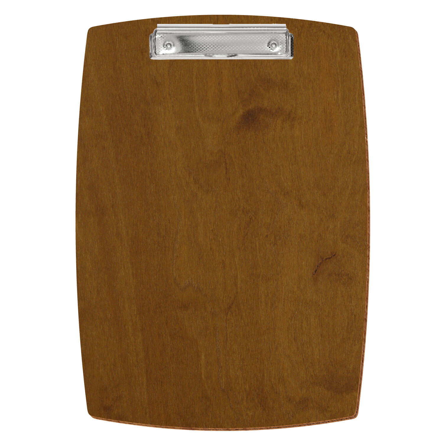 Klemmbrett konvex Teak A4 hochkant Bügelklemme silber carbon