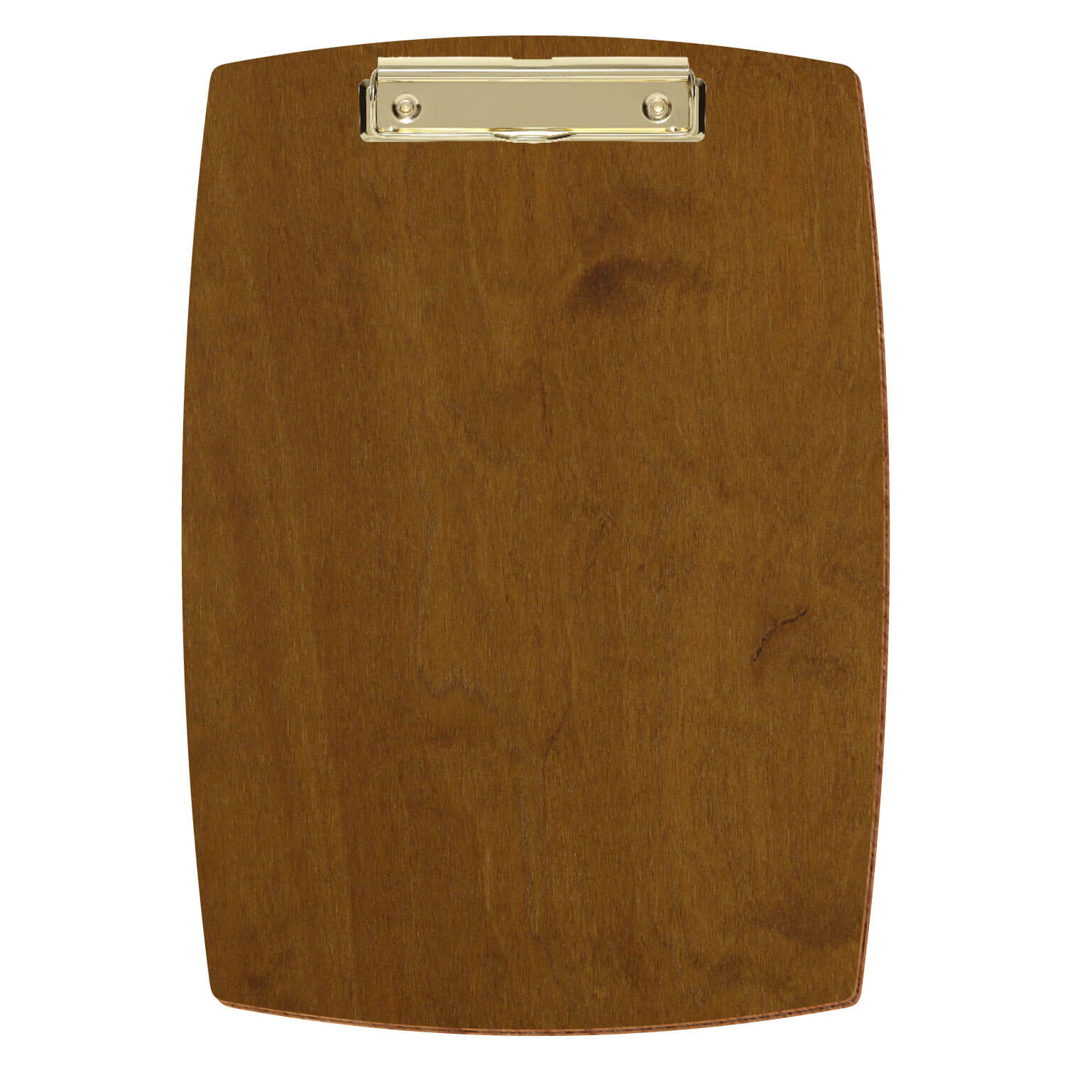 Klemmbrett konvex Teak A4 hochkant Bügelklemme gold