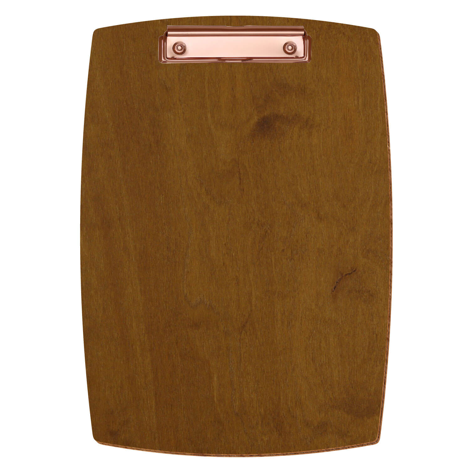Klemmbrett konvex Teak A4 hochkant Bügelklemme roségold