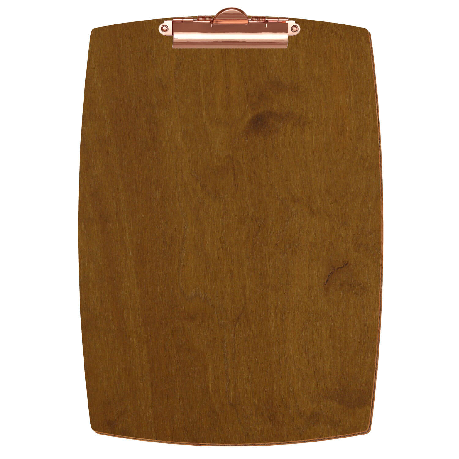 Klemmbrett konvex Teak A4 hochkant Zahnklemme roségold