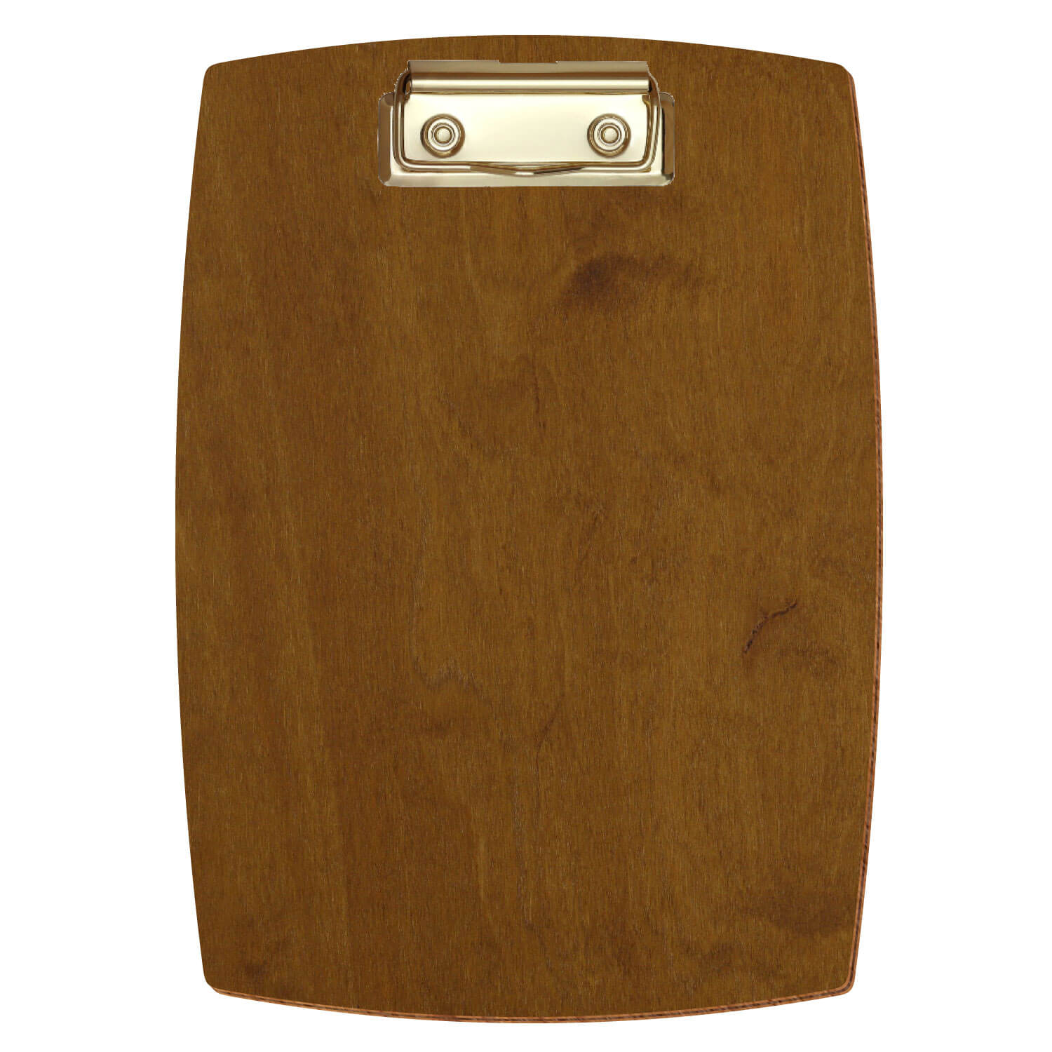 Klemmbrett konvex Teak A5 hochkant Bügelklemme gold