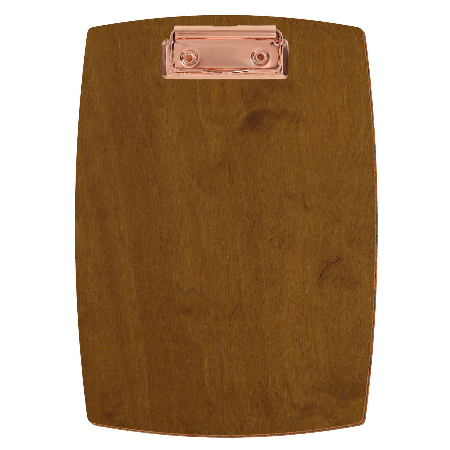 Klemmbrett konvex Teak A5 hochkant Bügelklemme roségold