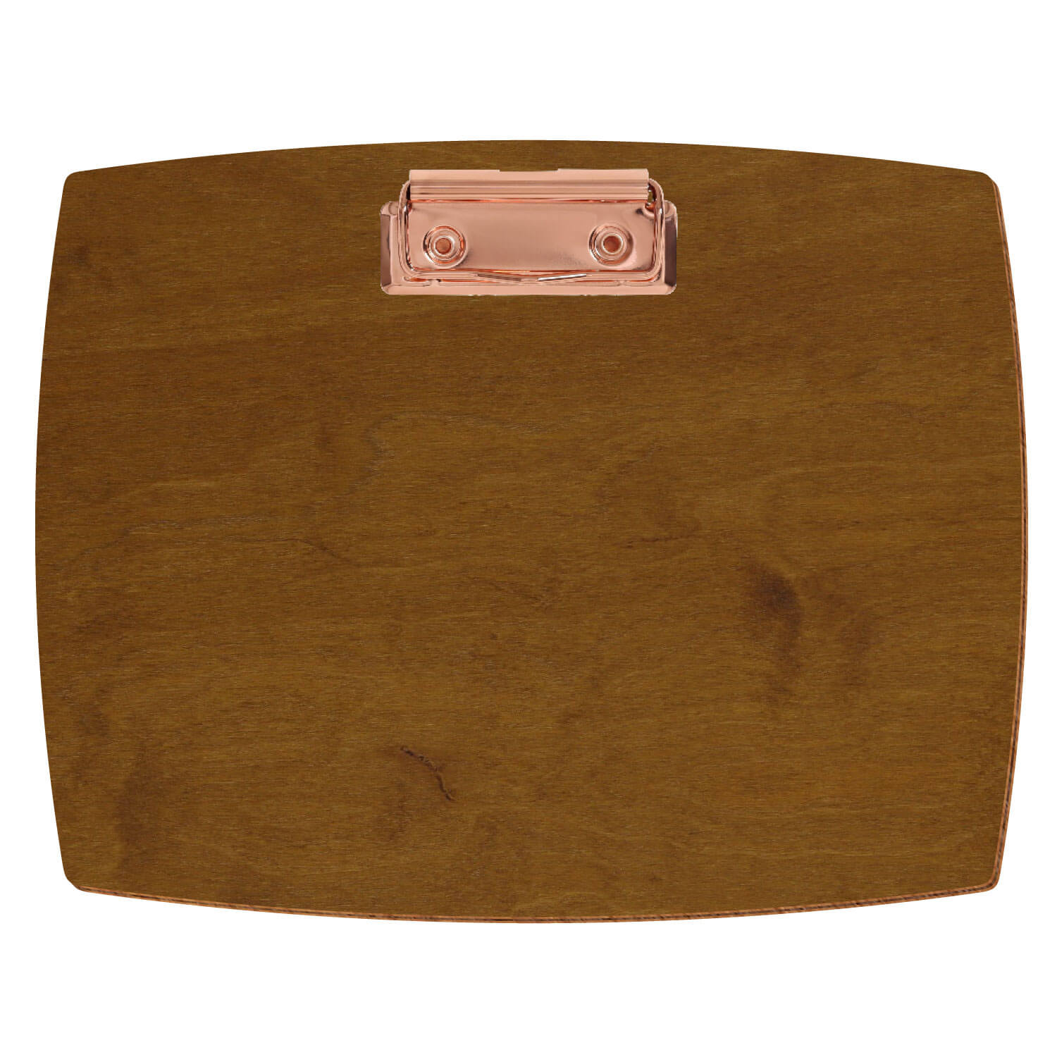Klemmbrett konvex Teak A5 querkant Bügelklemme roségold