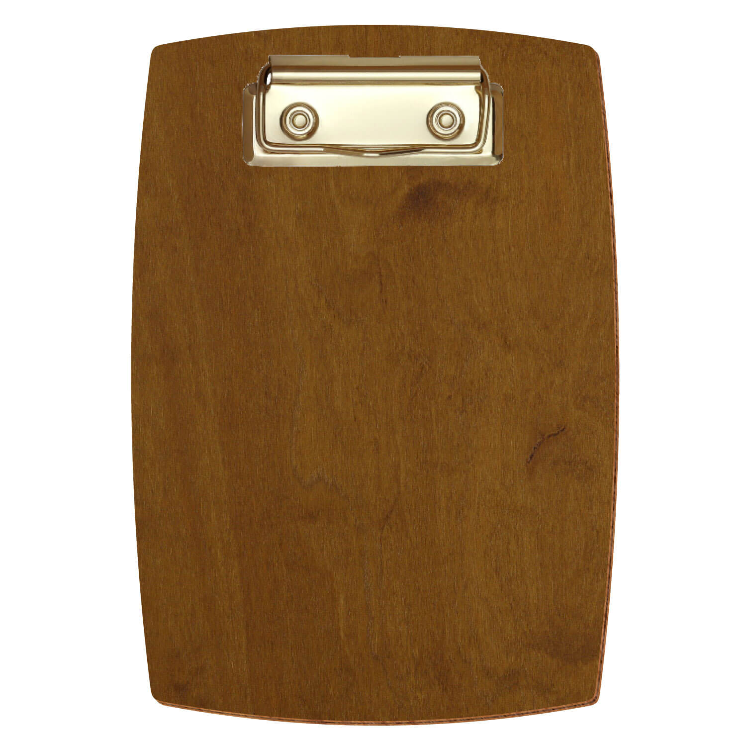 Klemmbrett konvex Teak A6 hochkant Bügelklemme gold