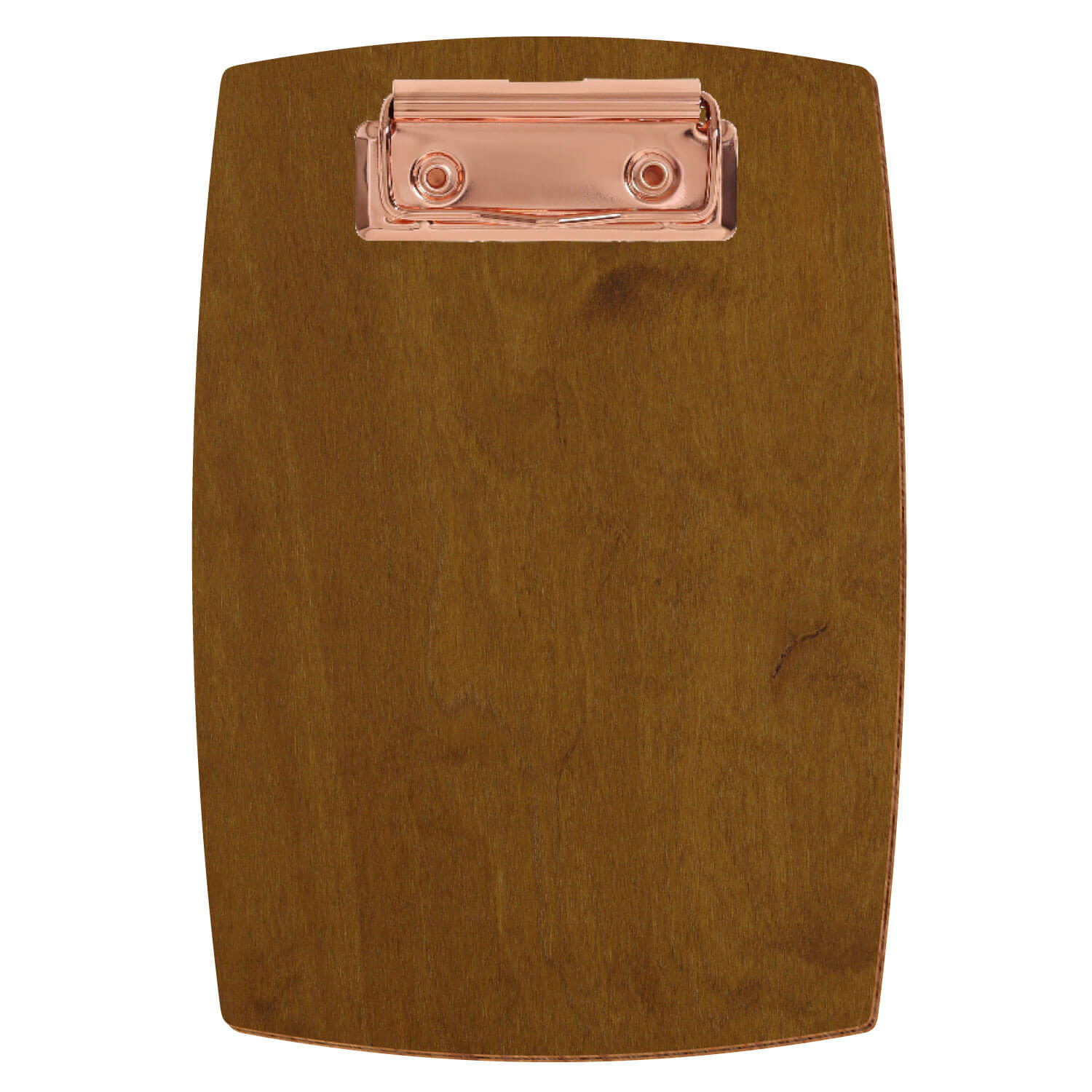 Klemmbrett konvex Teak A6 hochkant Bügelklemme roségold