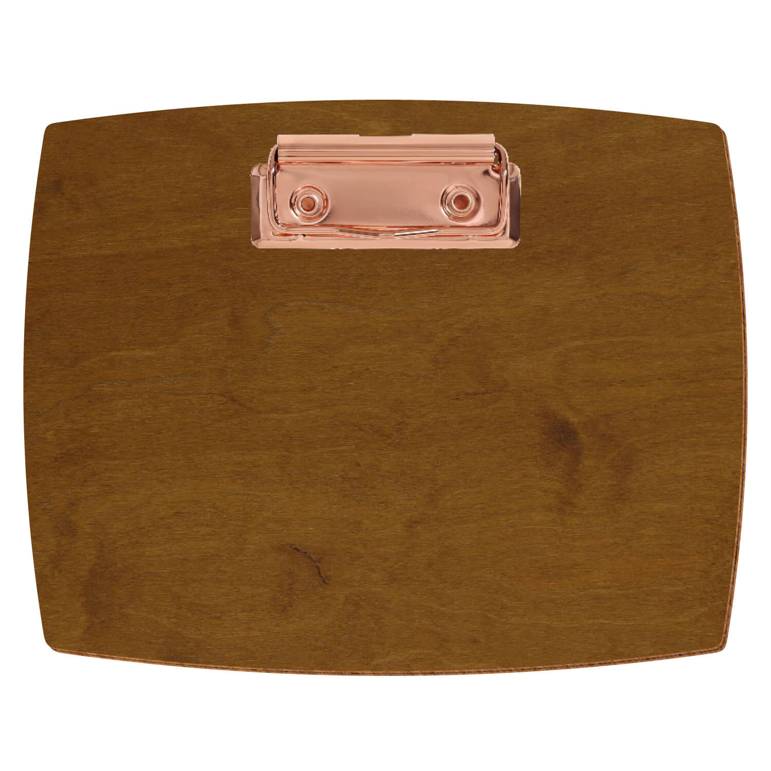 Klemmbrett konvex Teak A6 querkant Bügelklemme roségold