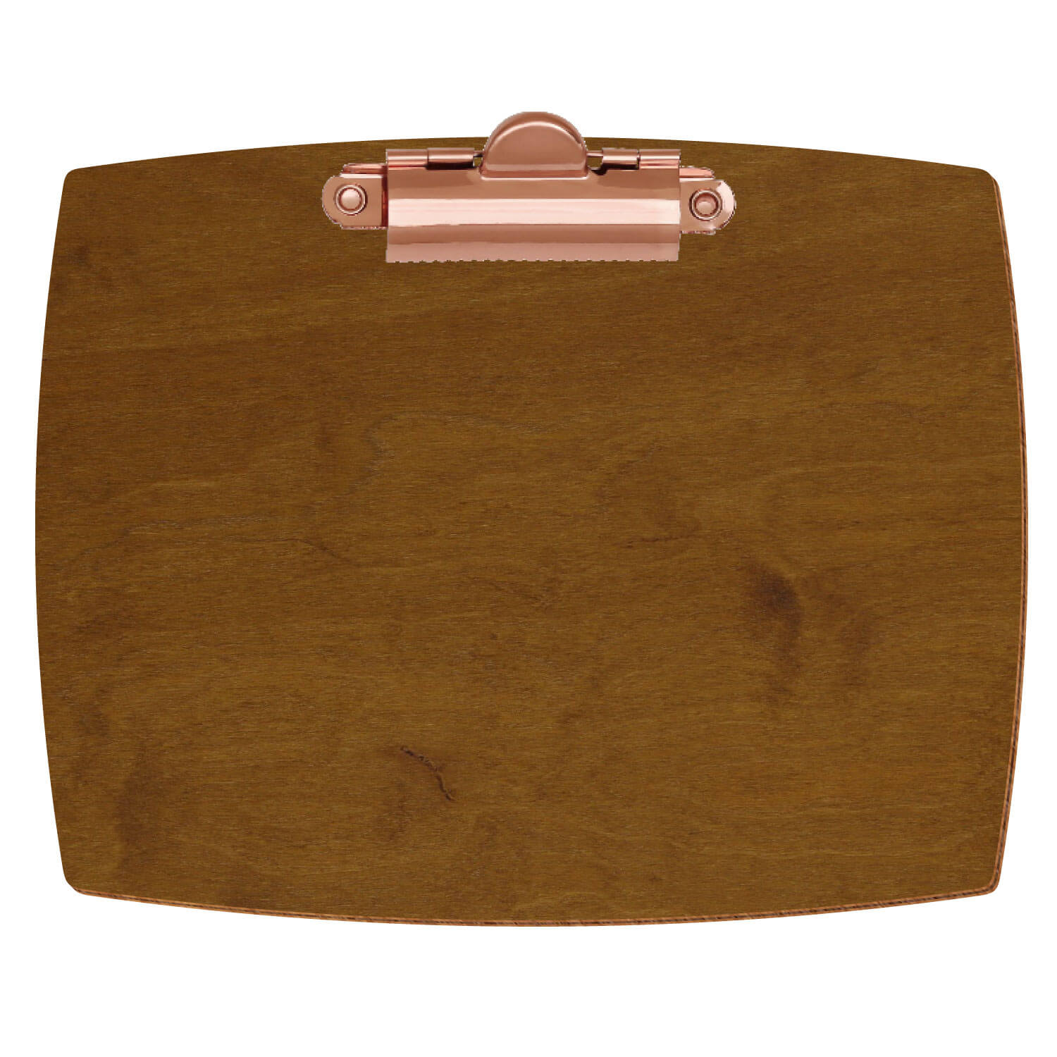 Klemmbrett konvex Teak A6 querkant Zahnklemme roségold
