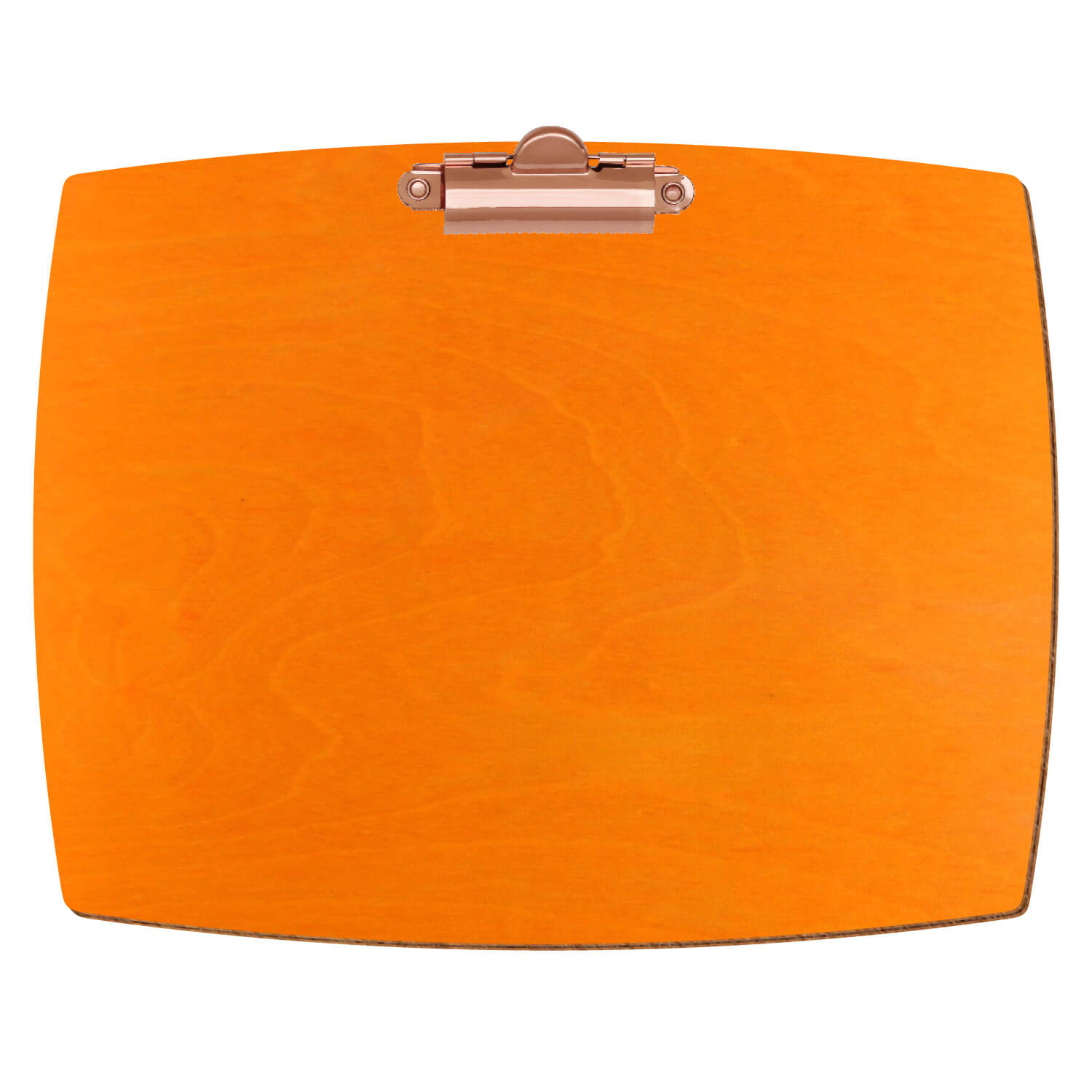 Klemmbrett konvex Orange A4 querkant Zahnklemme roségold