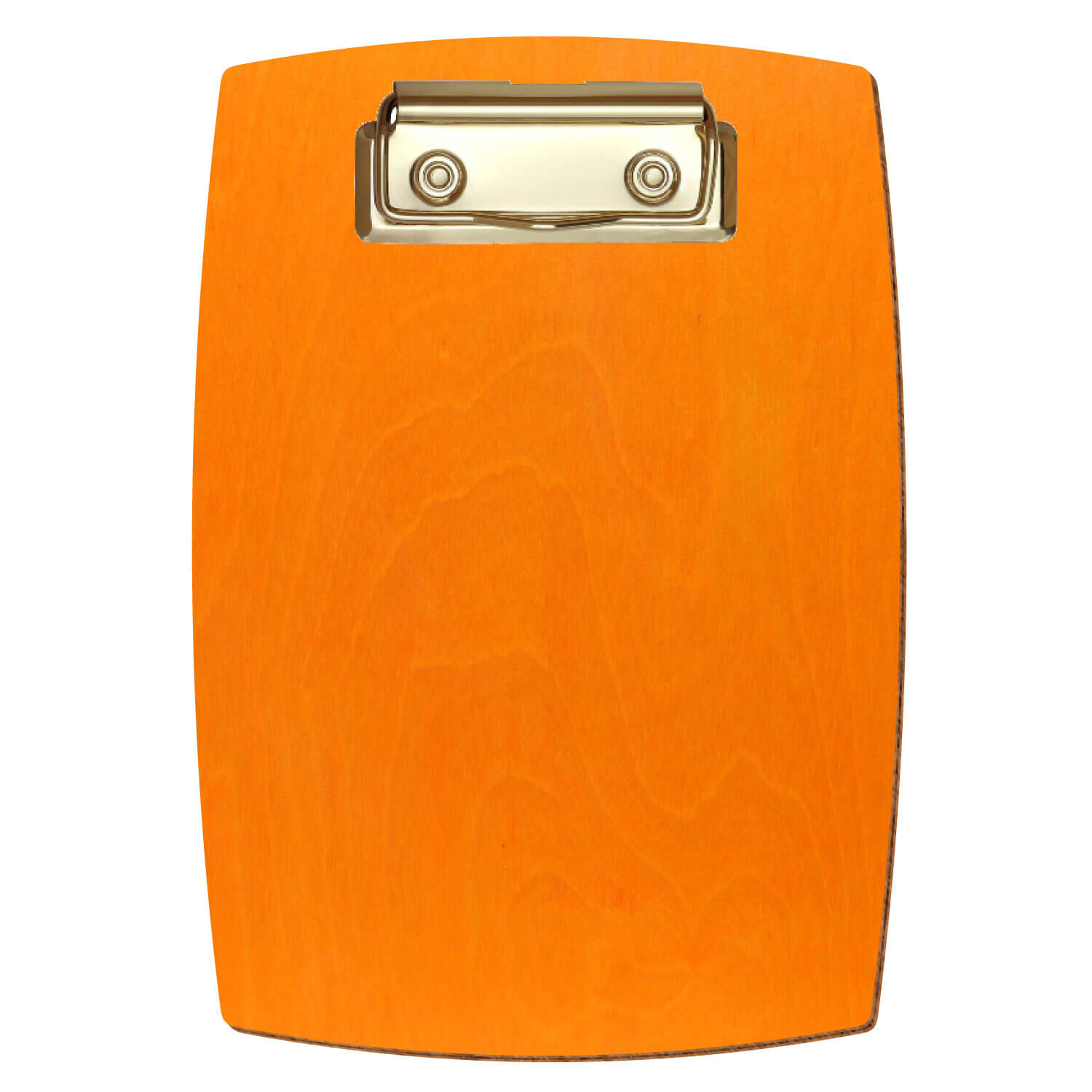 Klemmbrett konvex Orange A6 hochkant Bügelklemme gold
