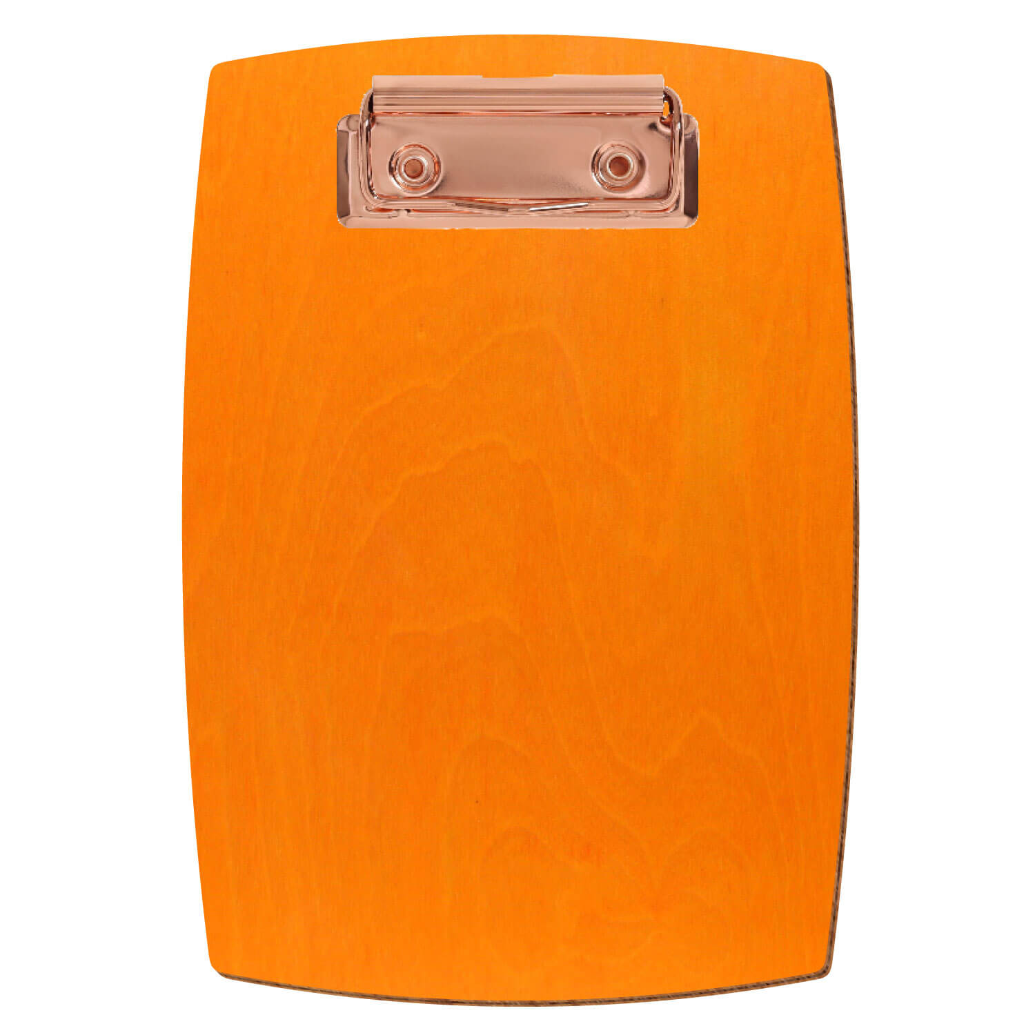 Klemmbrett konvex Orange A6 hochkant Bügelklemme roségold