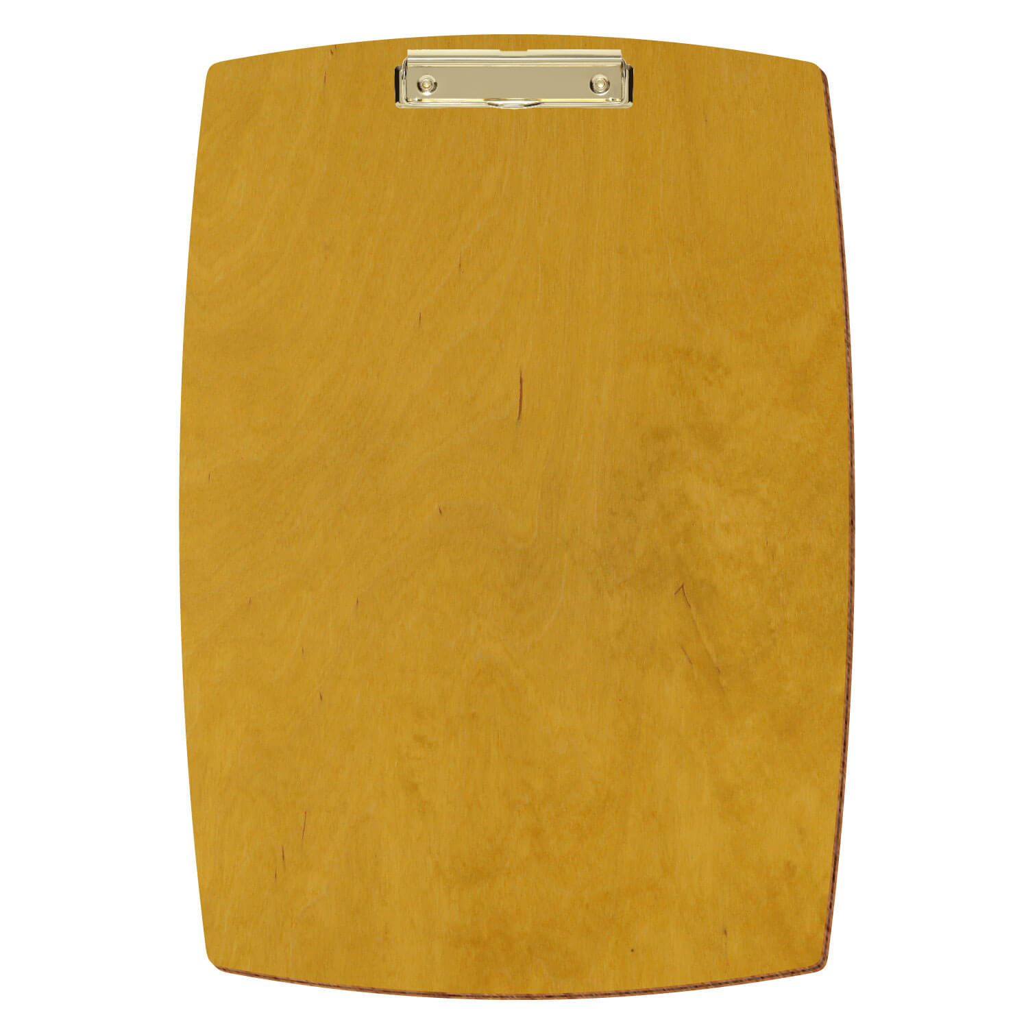 Bütic Holz-Klemmbrett konvex -Farbe Eiche hell- A3 hochkant mit goldener Bügelklemme
